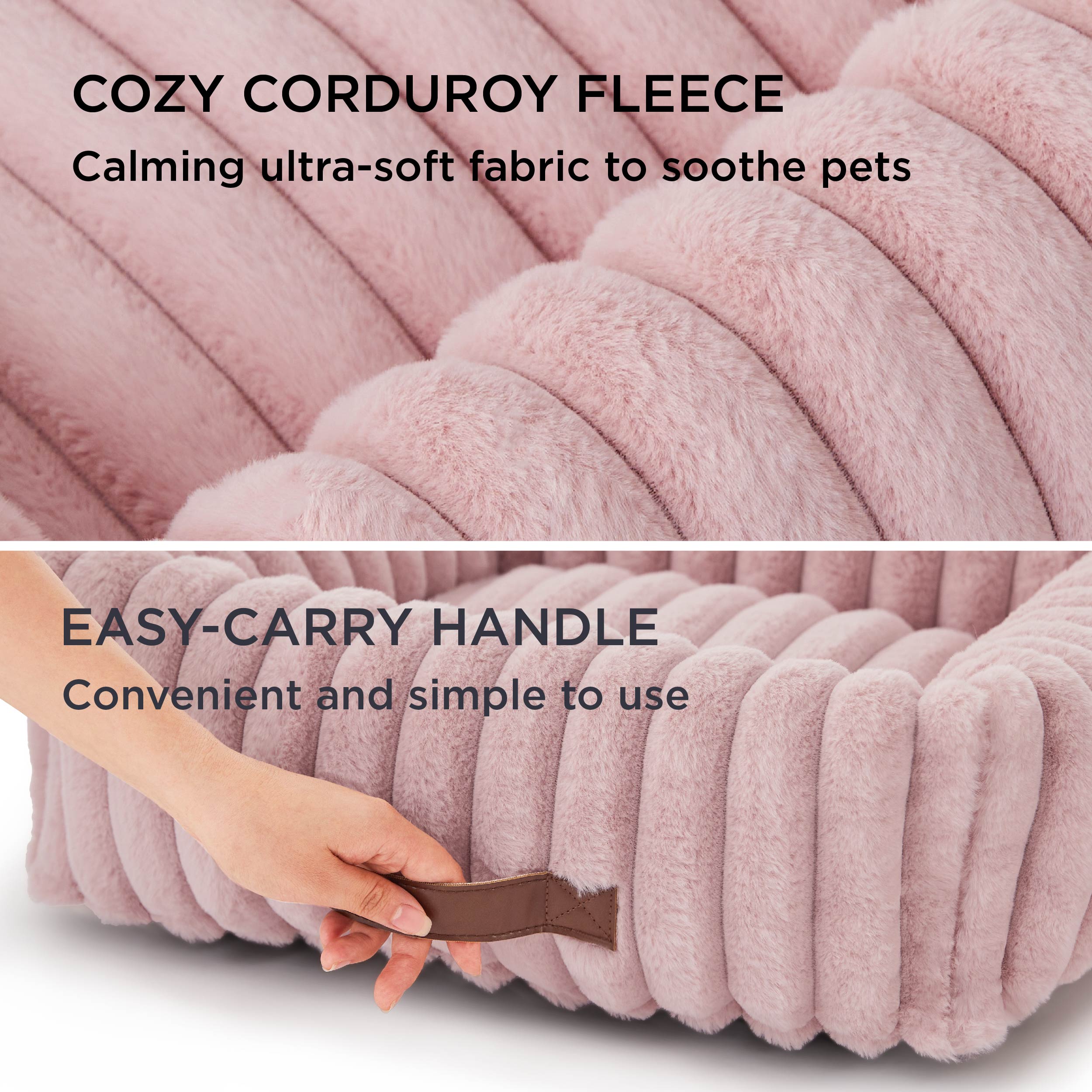Corduroy Fleece Pet Bed