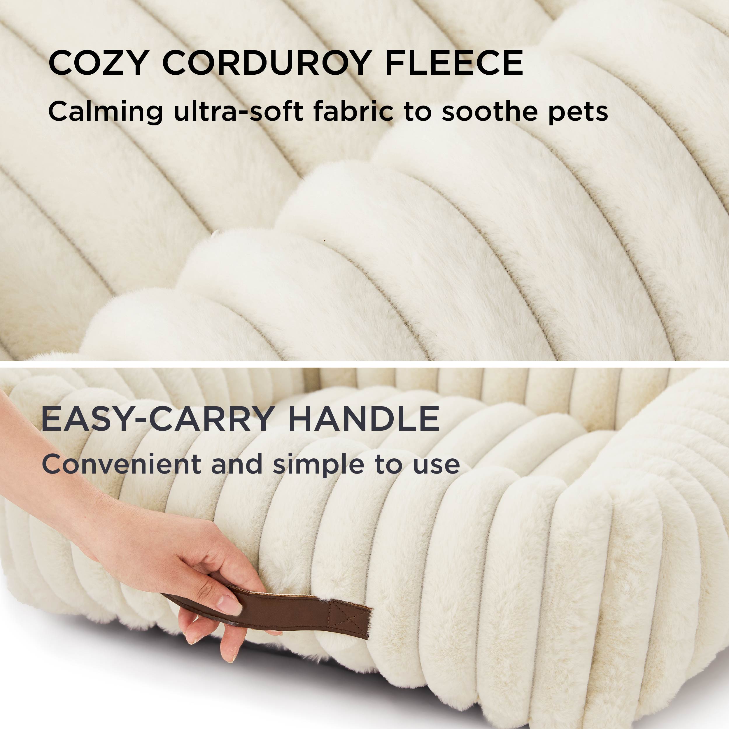 Corduroy Fleece Pet Bed