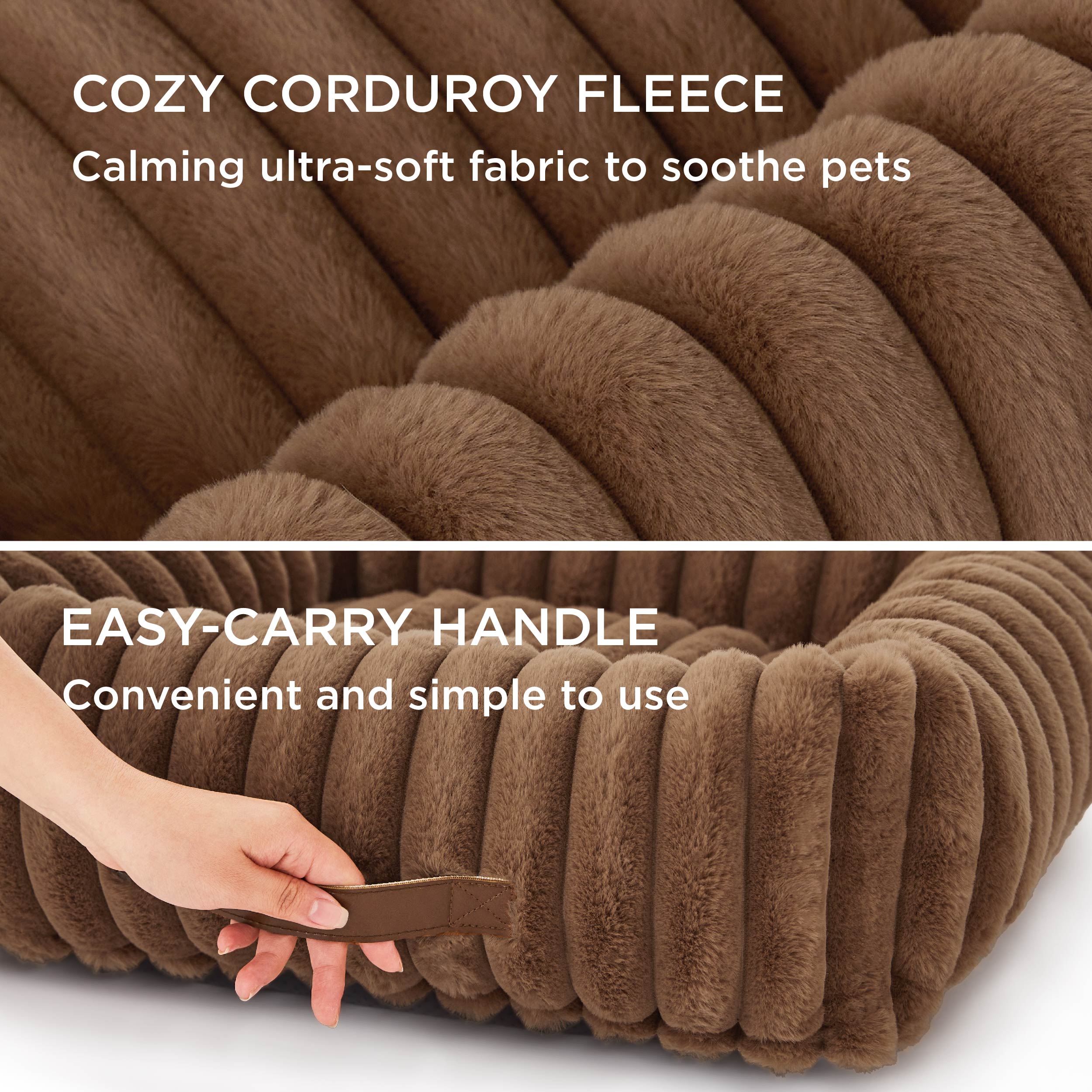 Corduroy Fleece Pet Bed