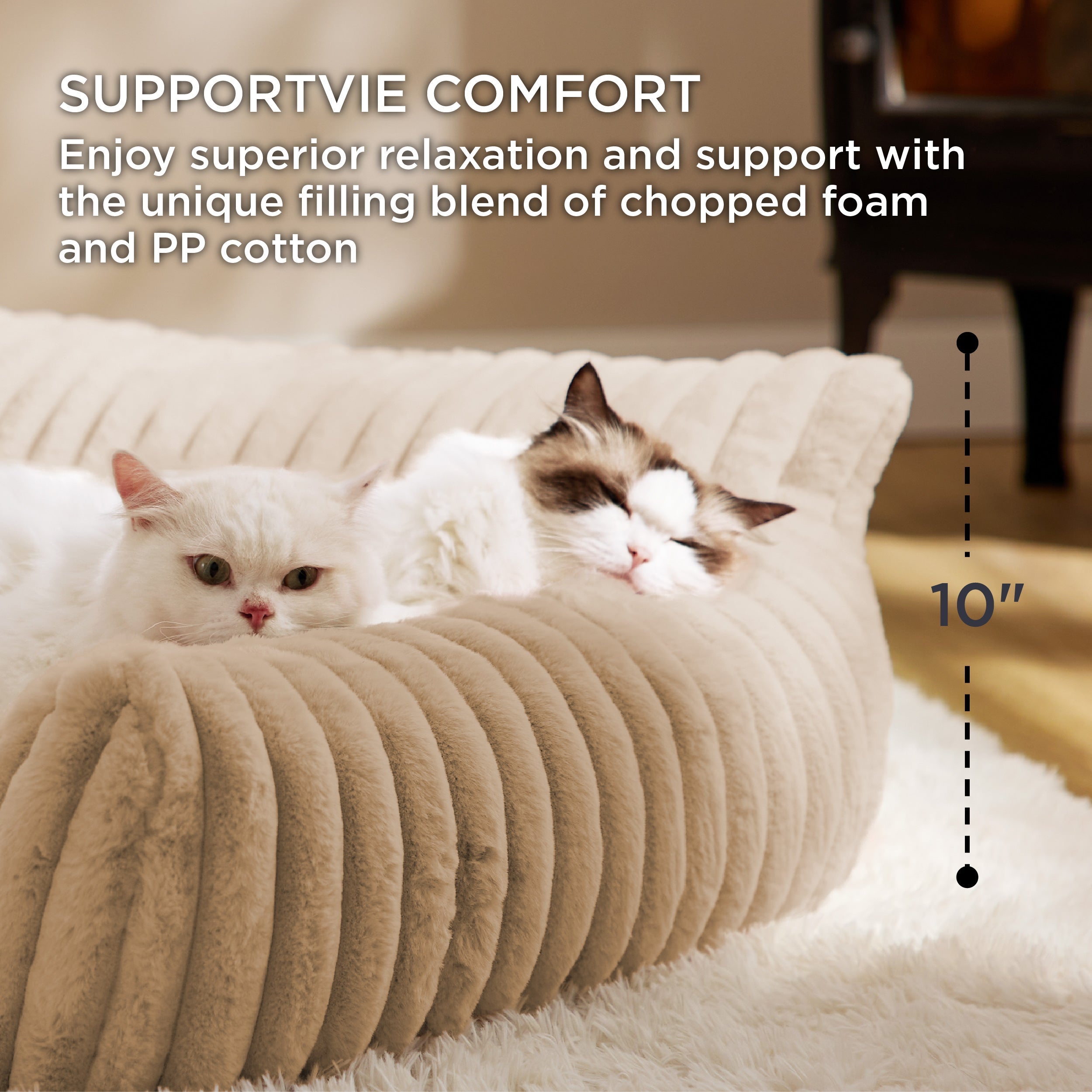 Corduroy Fleece Cat Couch