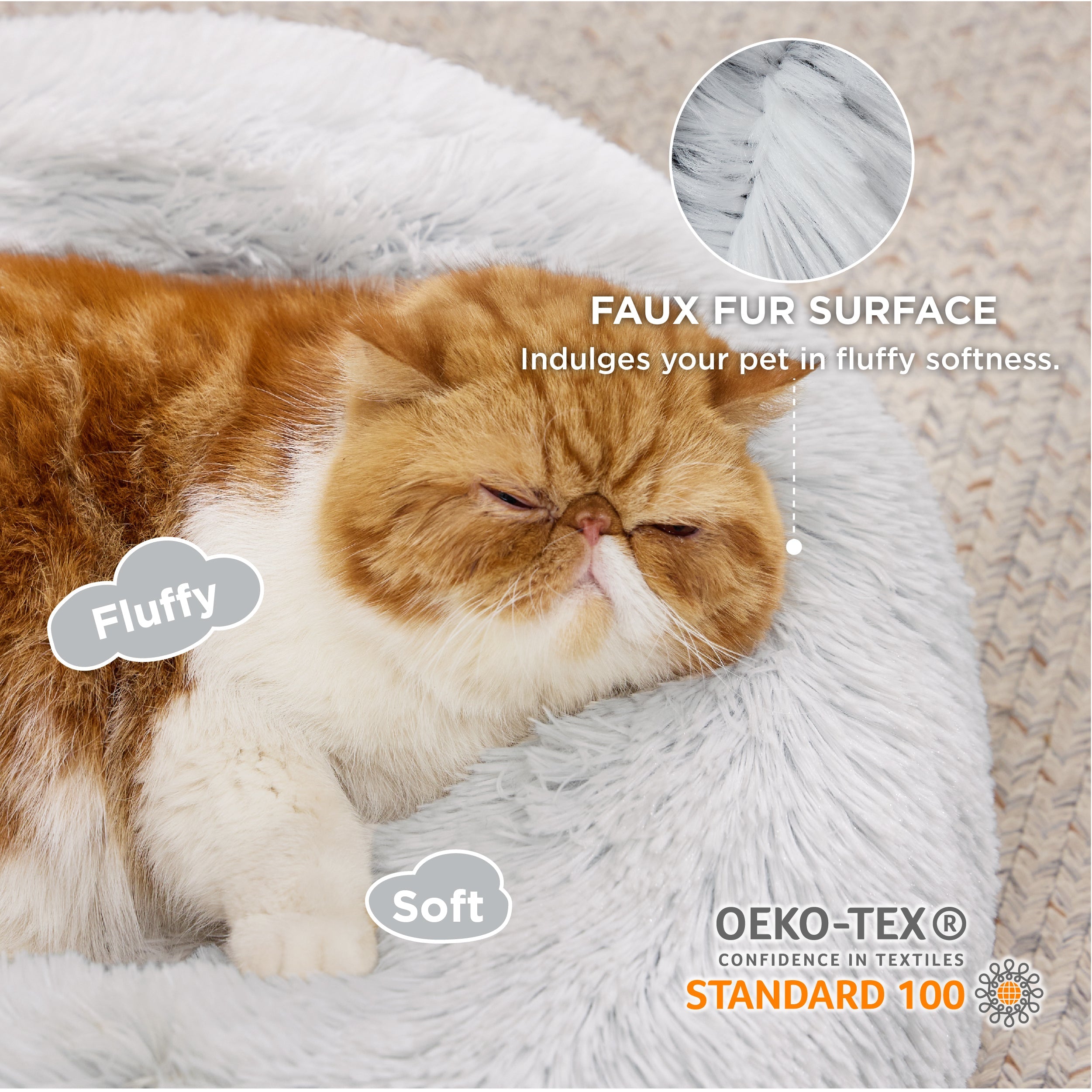 Calming Donut Bed for Dogs and Cats