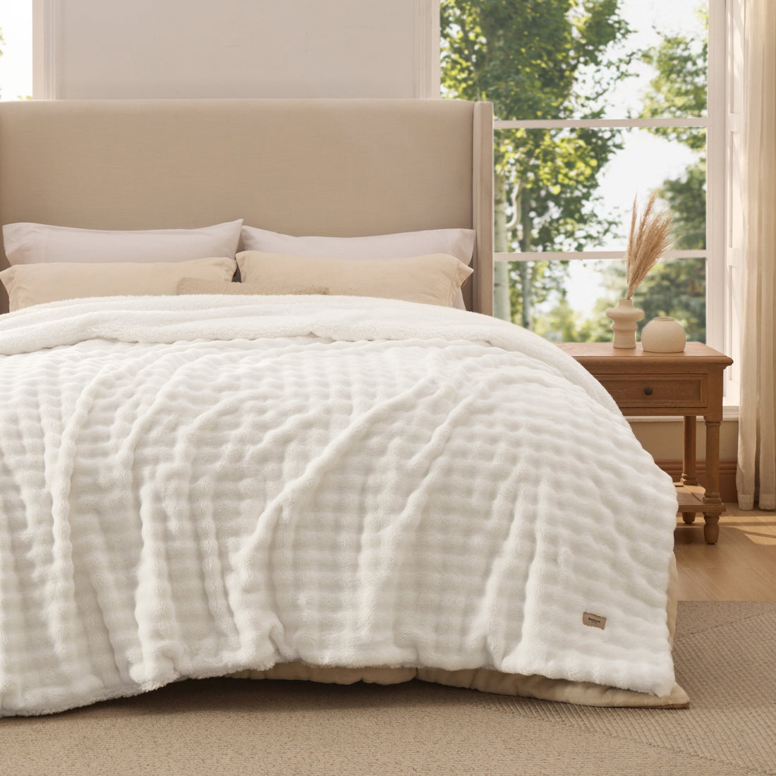 Bubble Sherpa Fleece Blanket