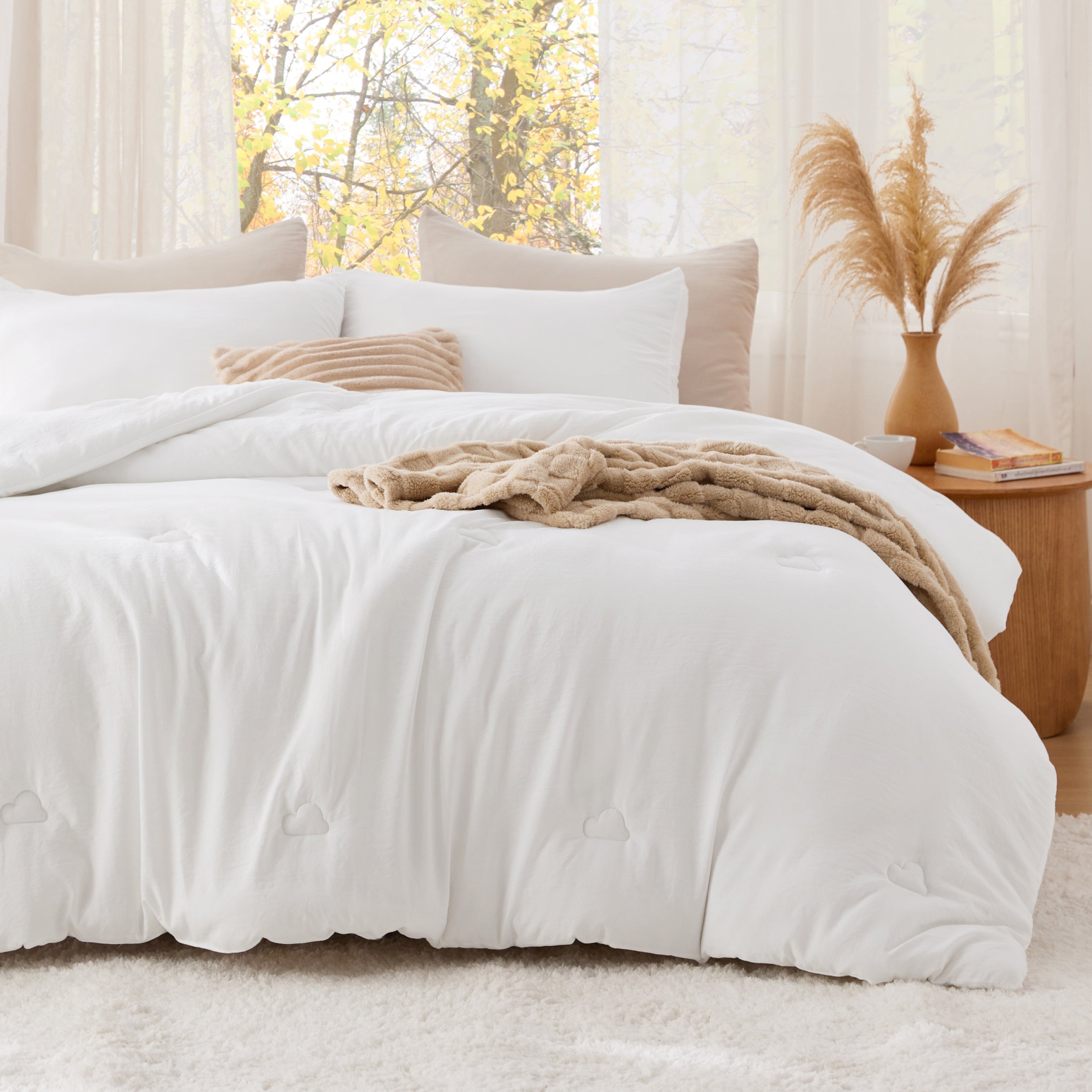 Textured Quilted Comforter Set
