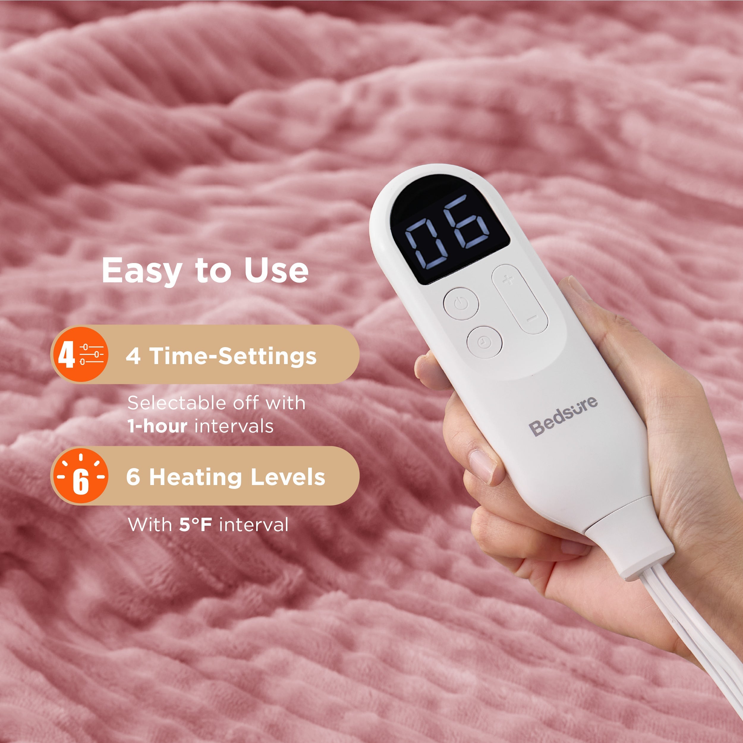 GentleSoft® Ribbed Heated Blanket