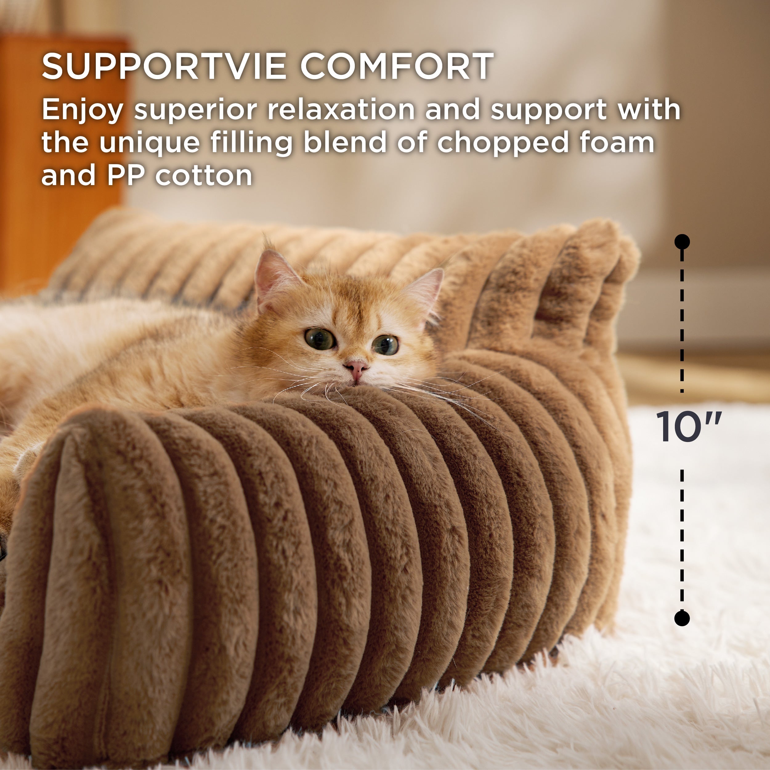 Corduroy Fleece Cat Couch