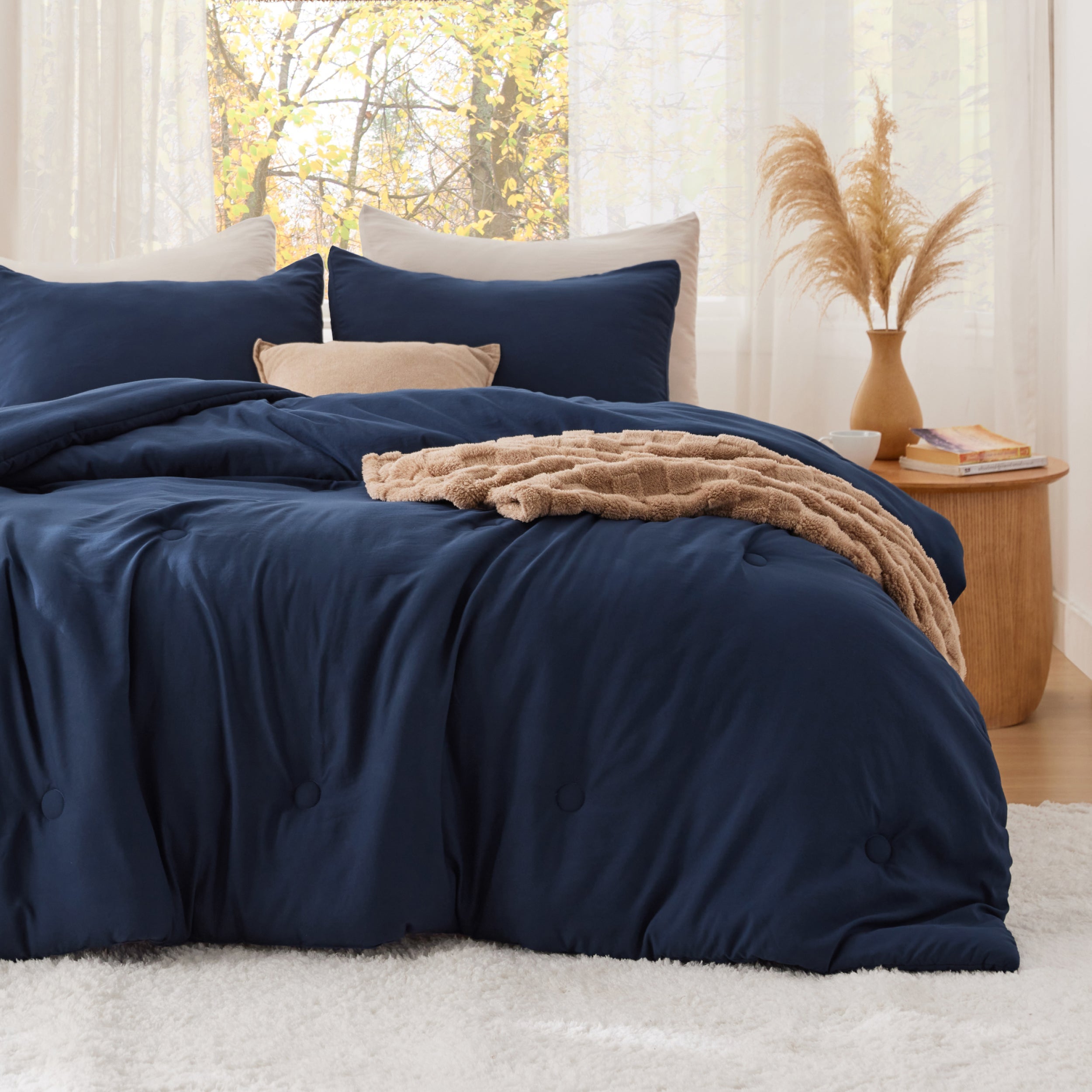 Textured Quilted Comforter Set