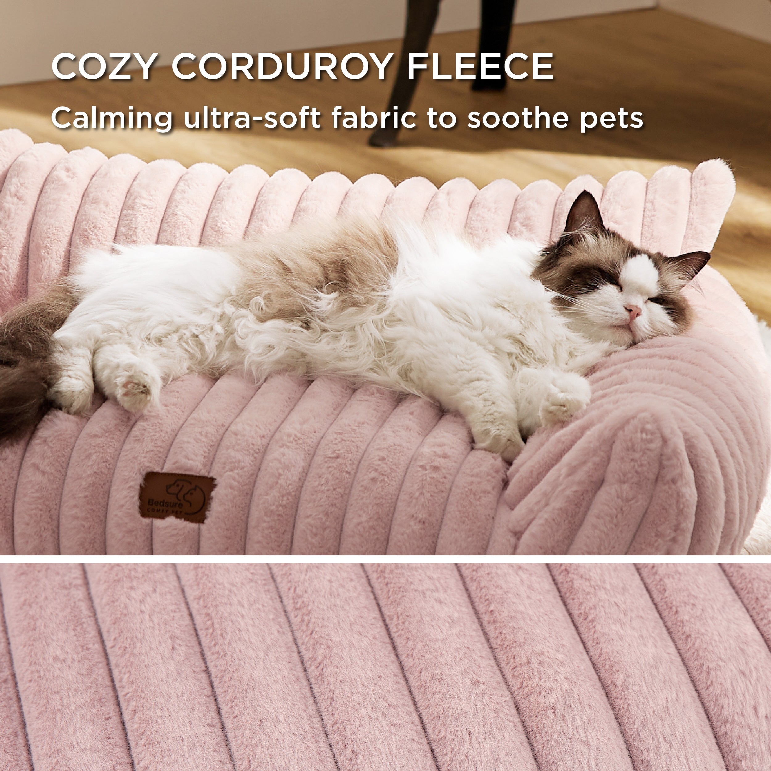 Corduroy Fleece Cat Couch