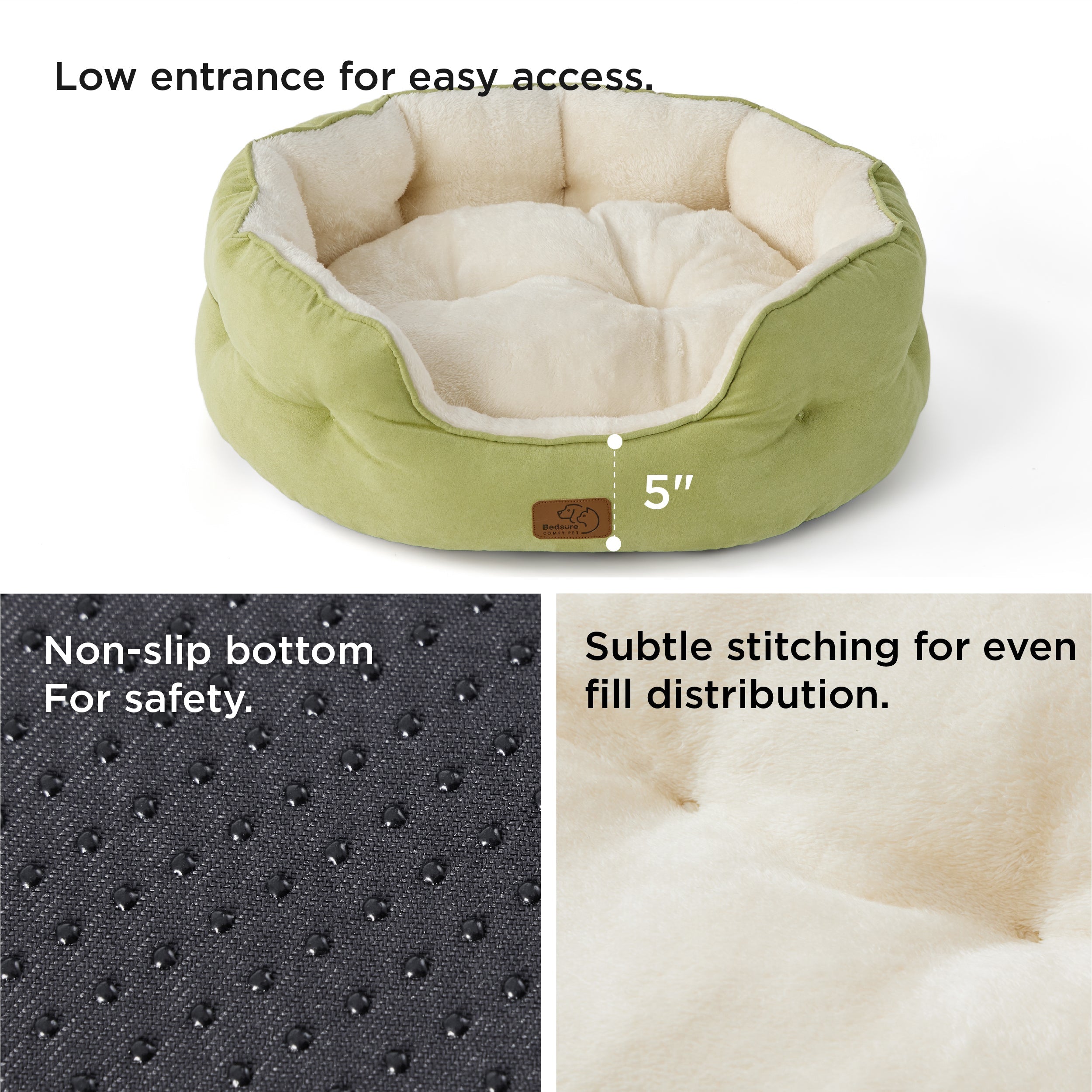 Solid Round Pet Bed