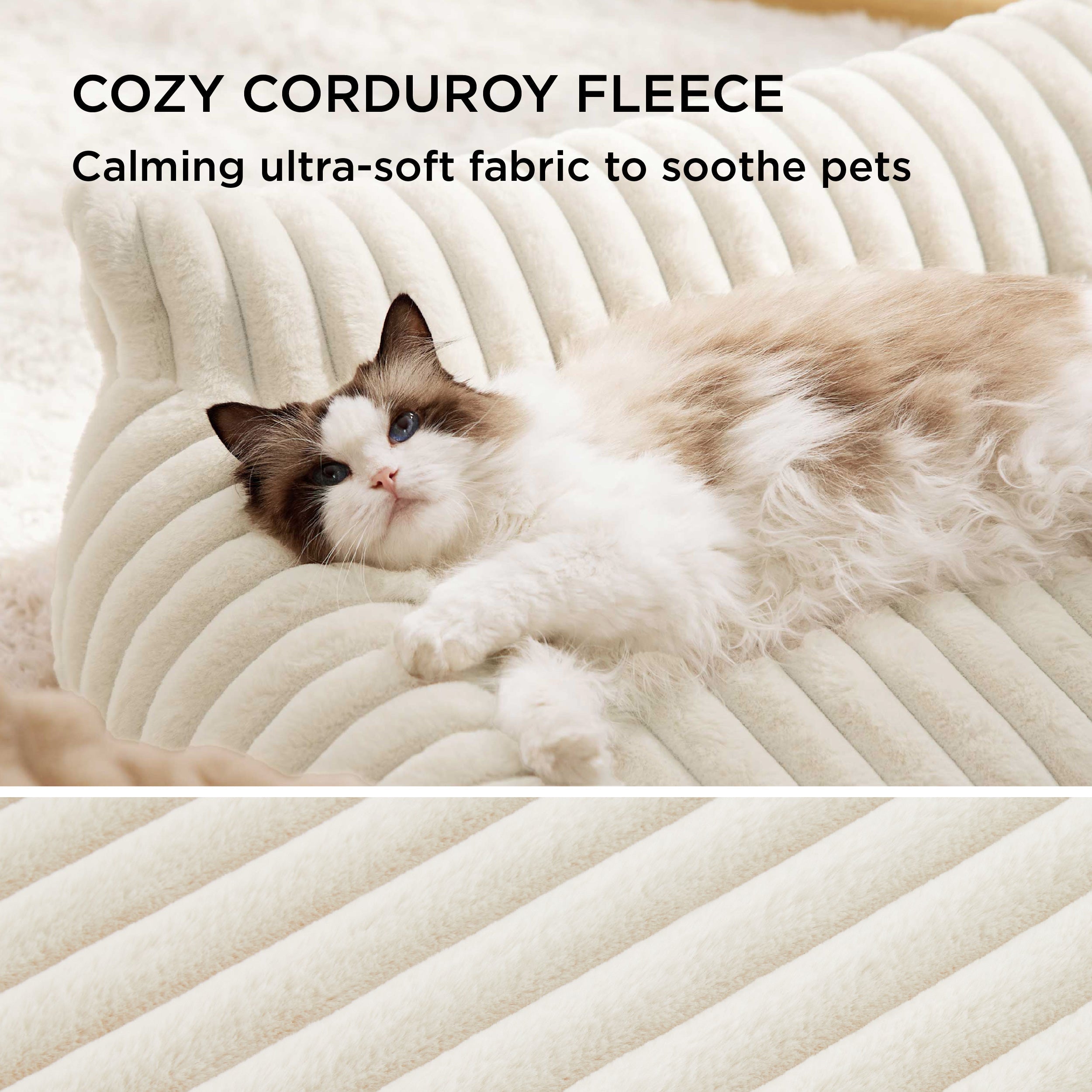 Corduroy Fleece Cat Couch
