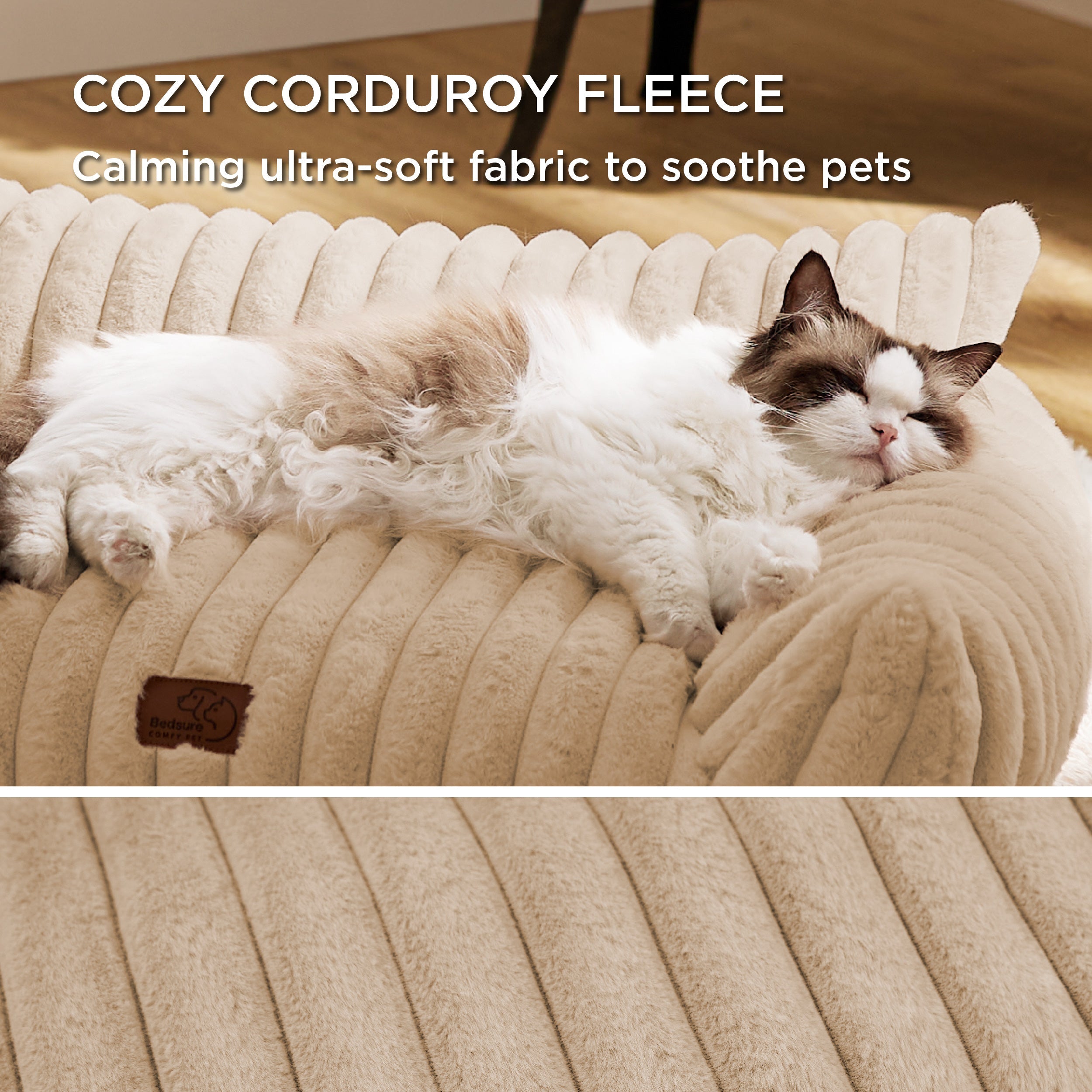 Corduroy Fleece Cat Couch