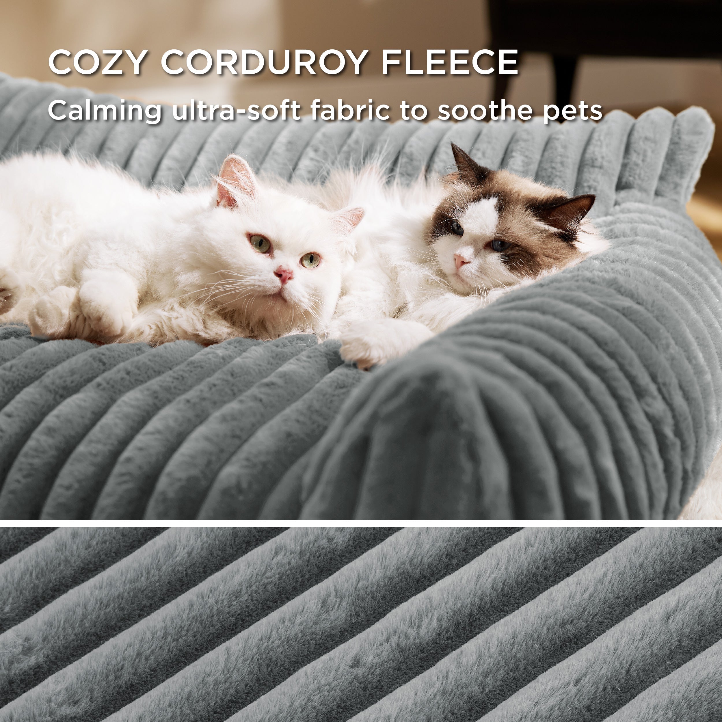 Corduroy Fleece Cat Couch