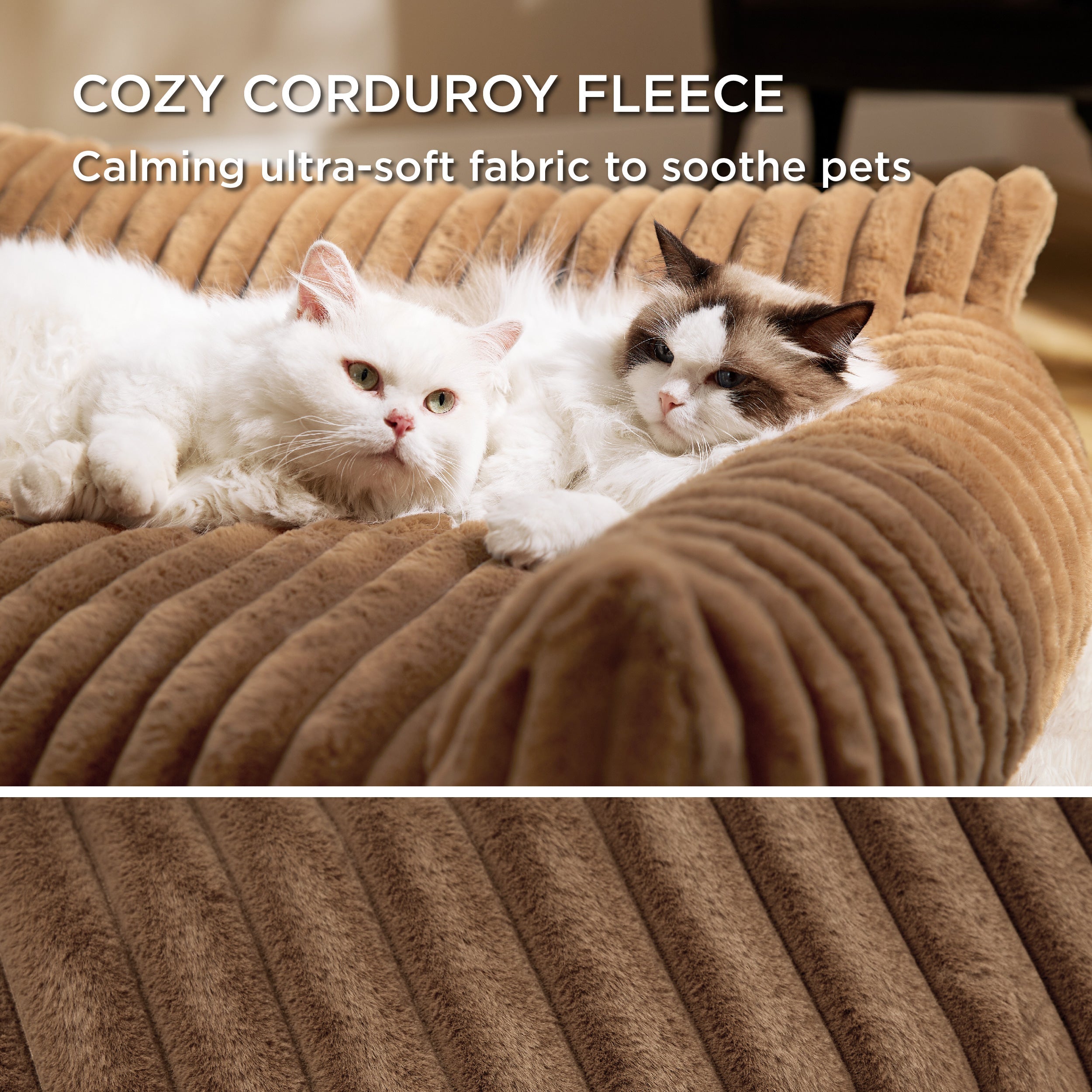 Corduroy Fleece Cat Couch