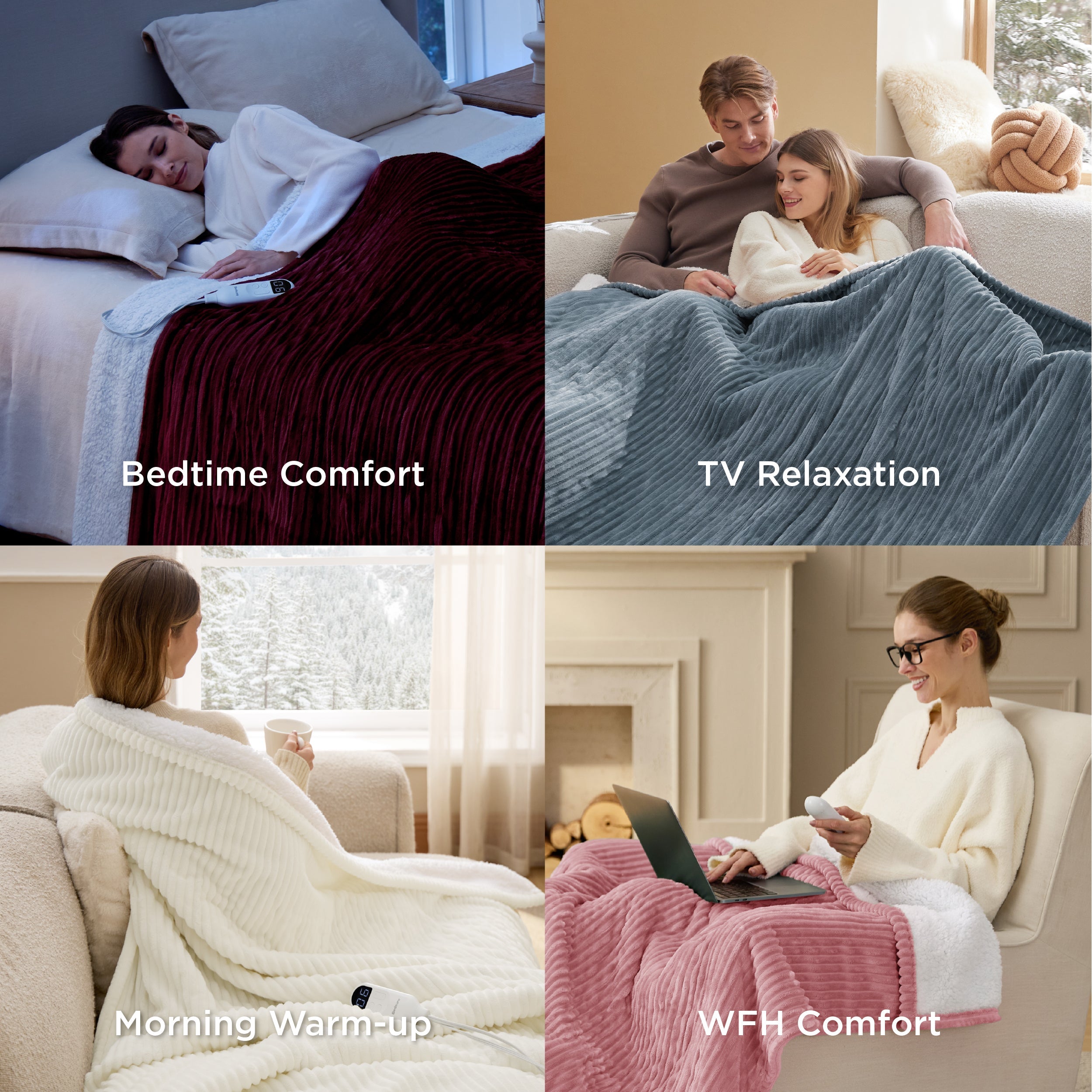 GentleSoft® Ribbed Heated Blanket