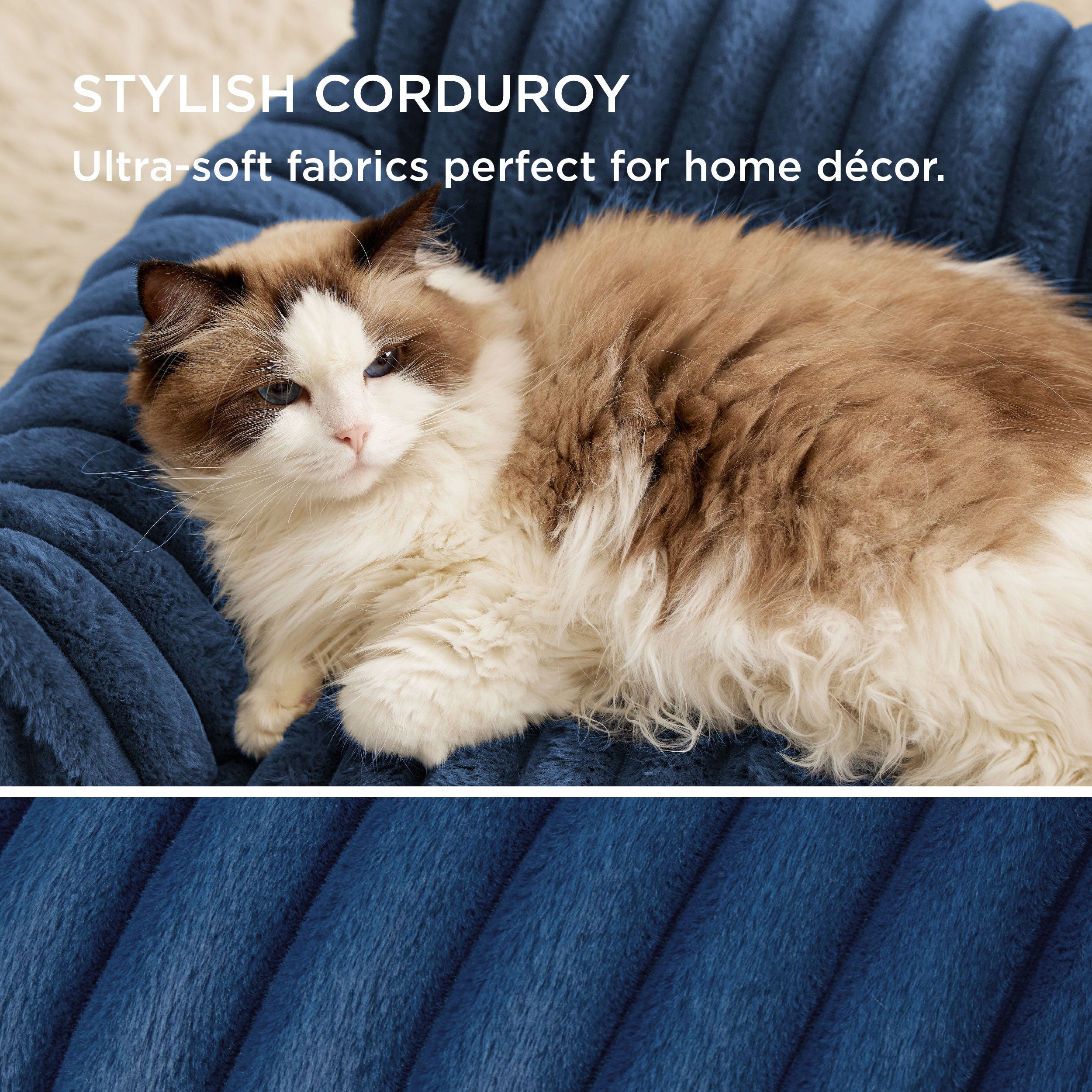 Corduroy Fleece Cat Couch