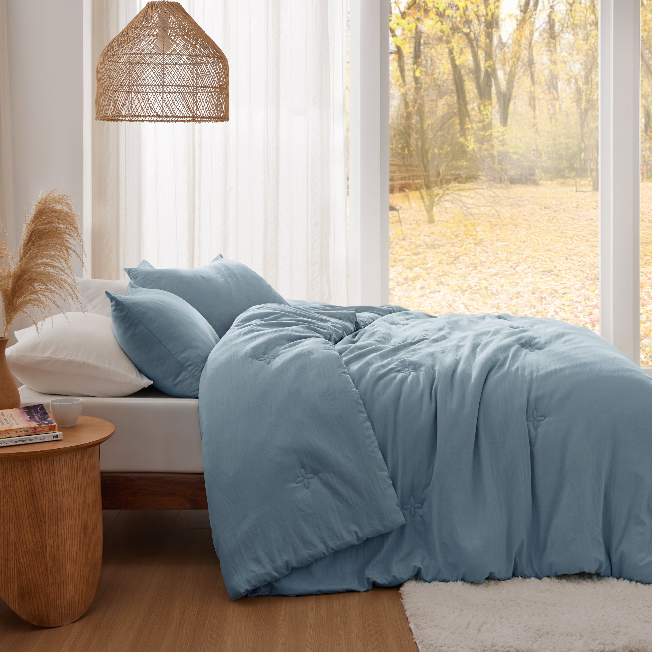 Textured Quilted Comforter Set