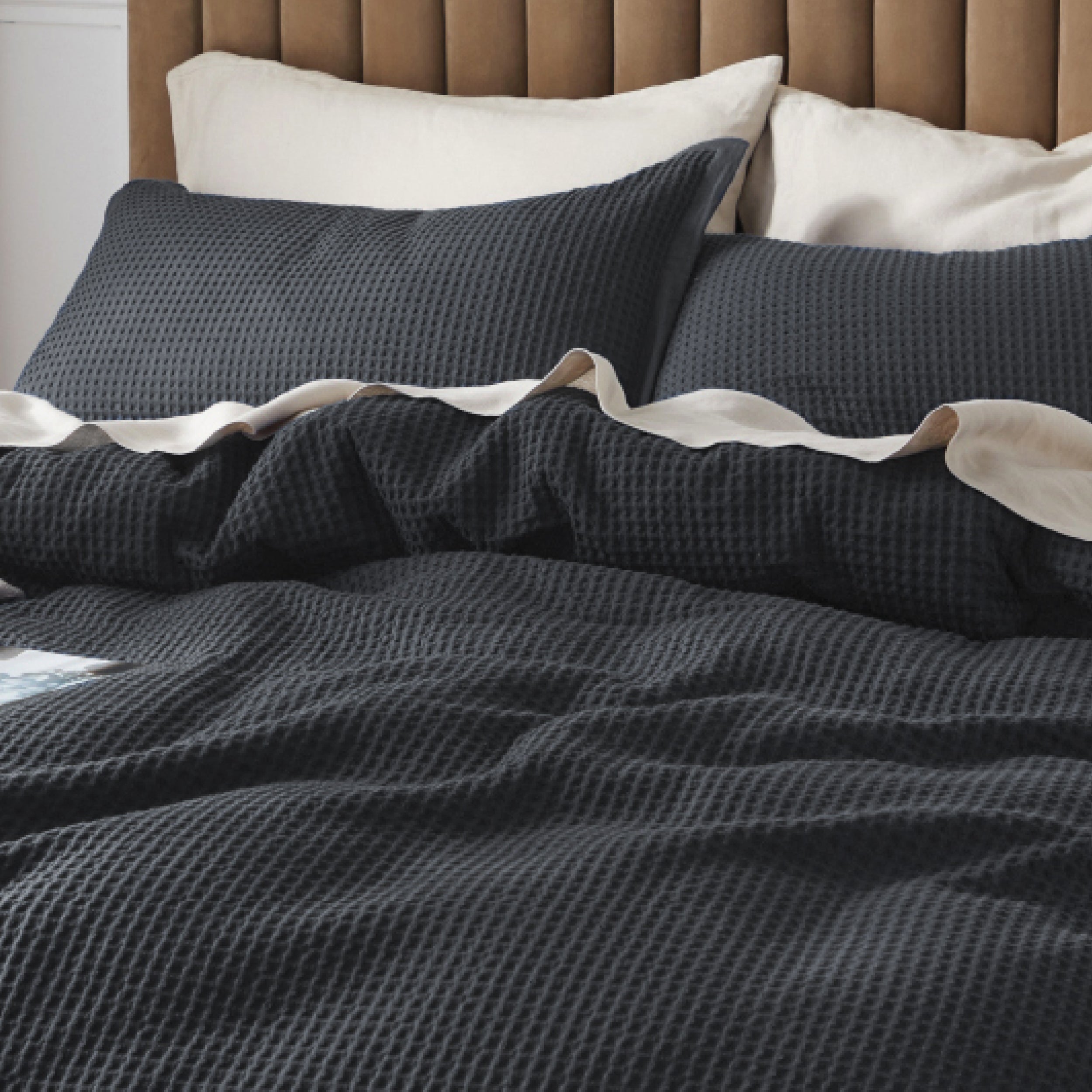 GentleSoft® Cotton Waffle Duvet Cover Set