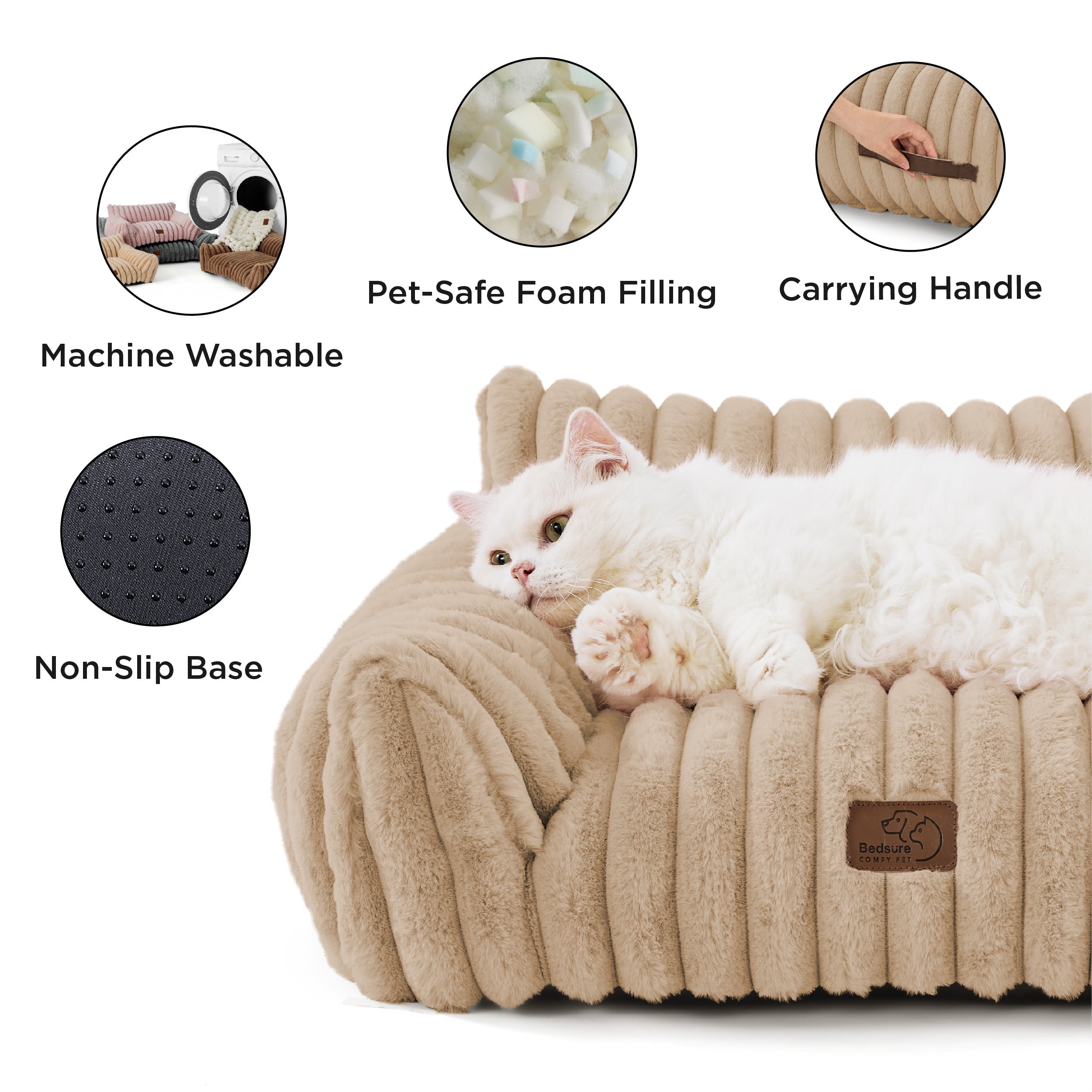 Corduroy Fleece Cat Couch