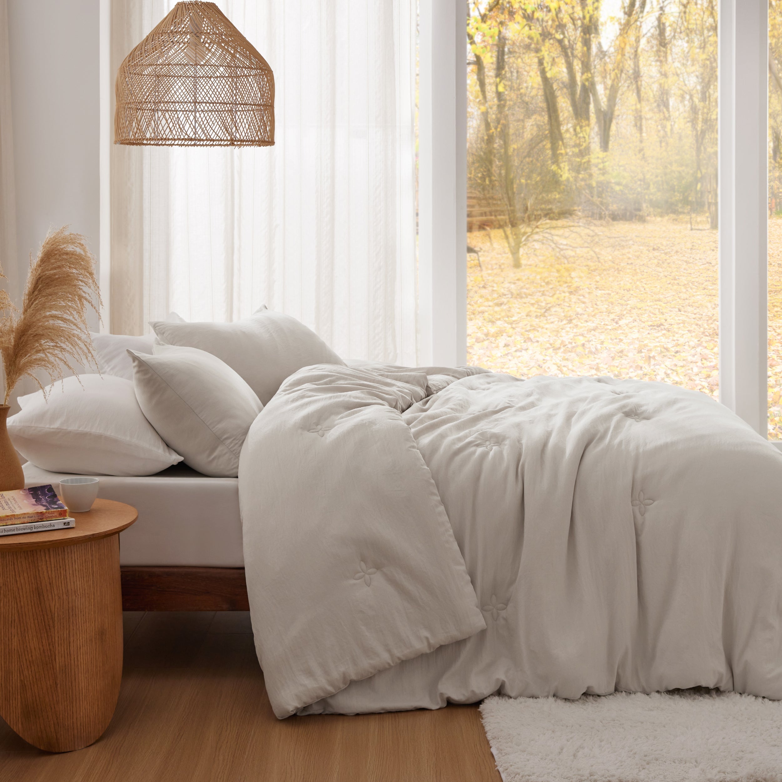 Textured Quilted Comforter Set