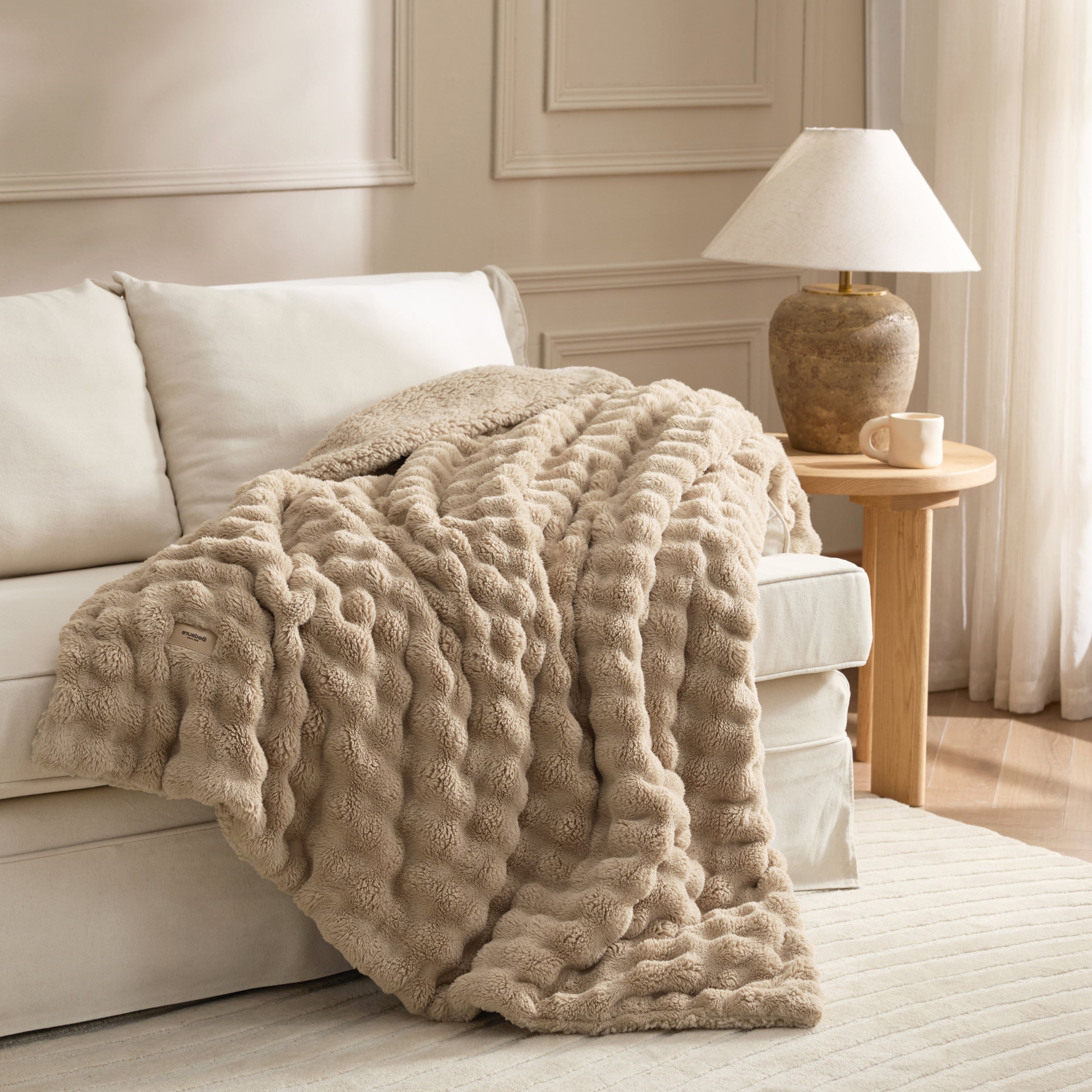 Bubble Sherpa Fleece Blanket