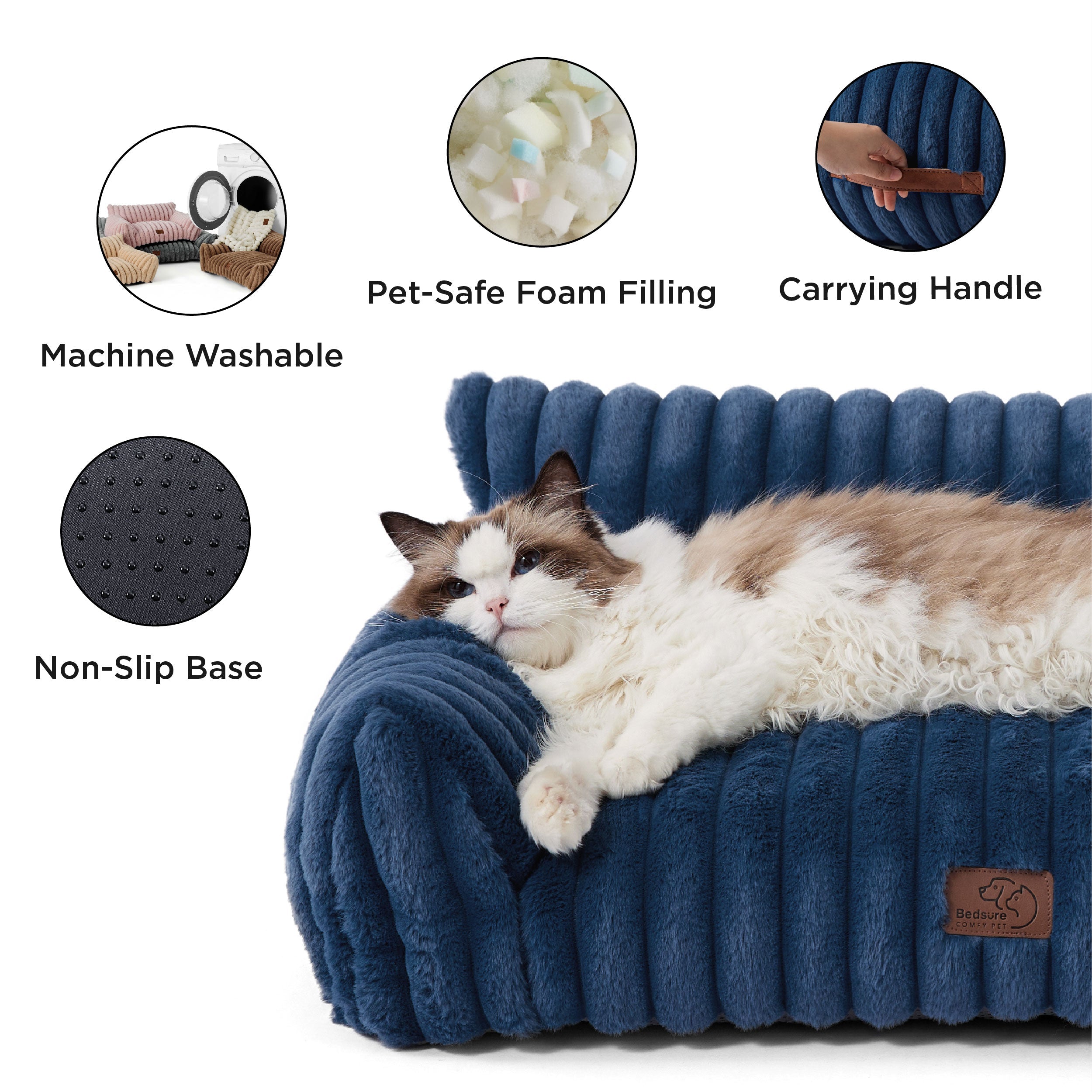 Corduroy Fleece Cat Couch