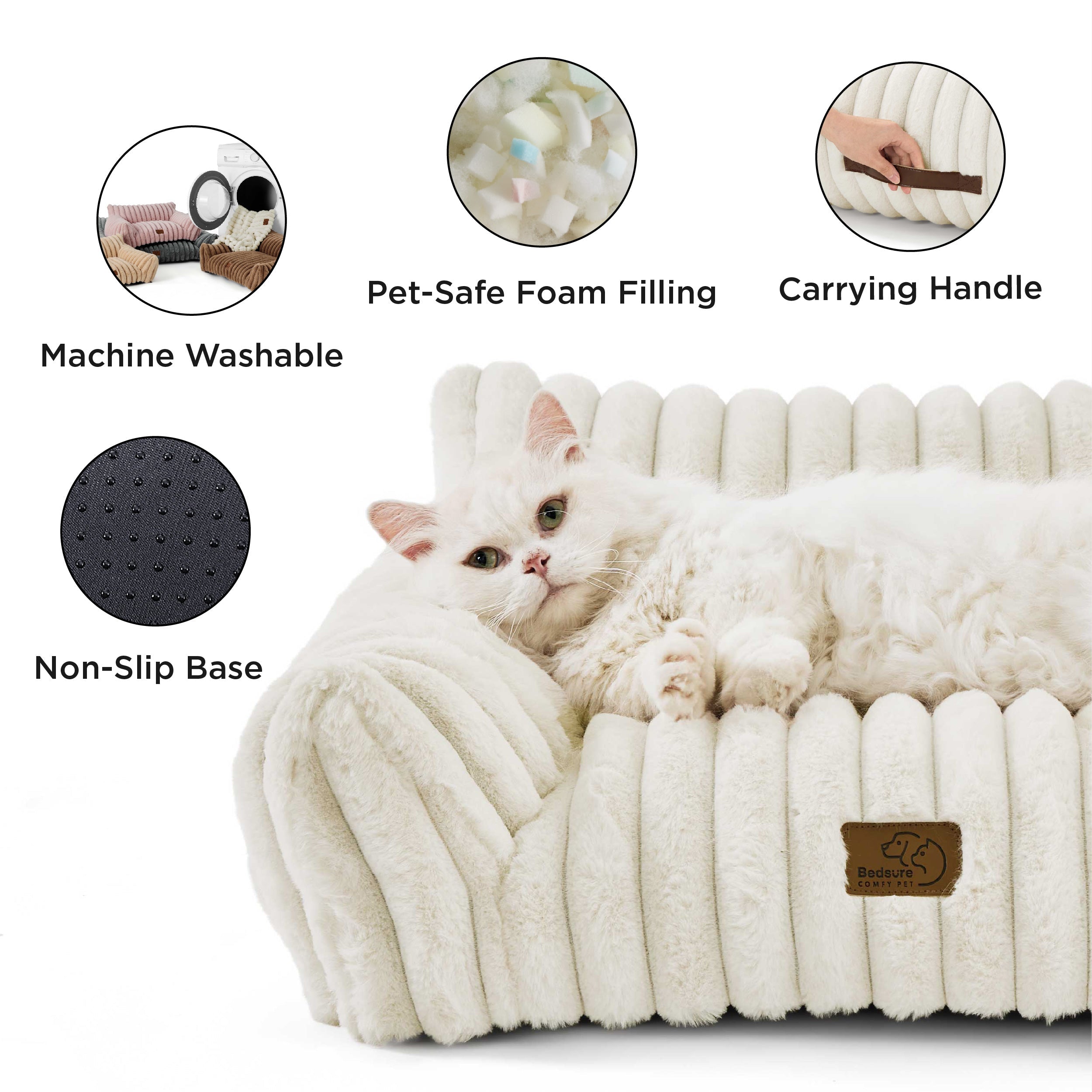 Corduroy Fleece Cat Couch