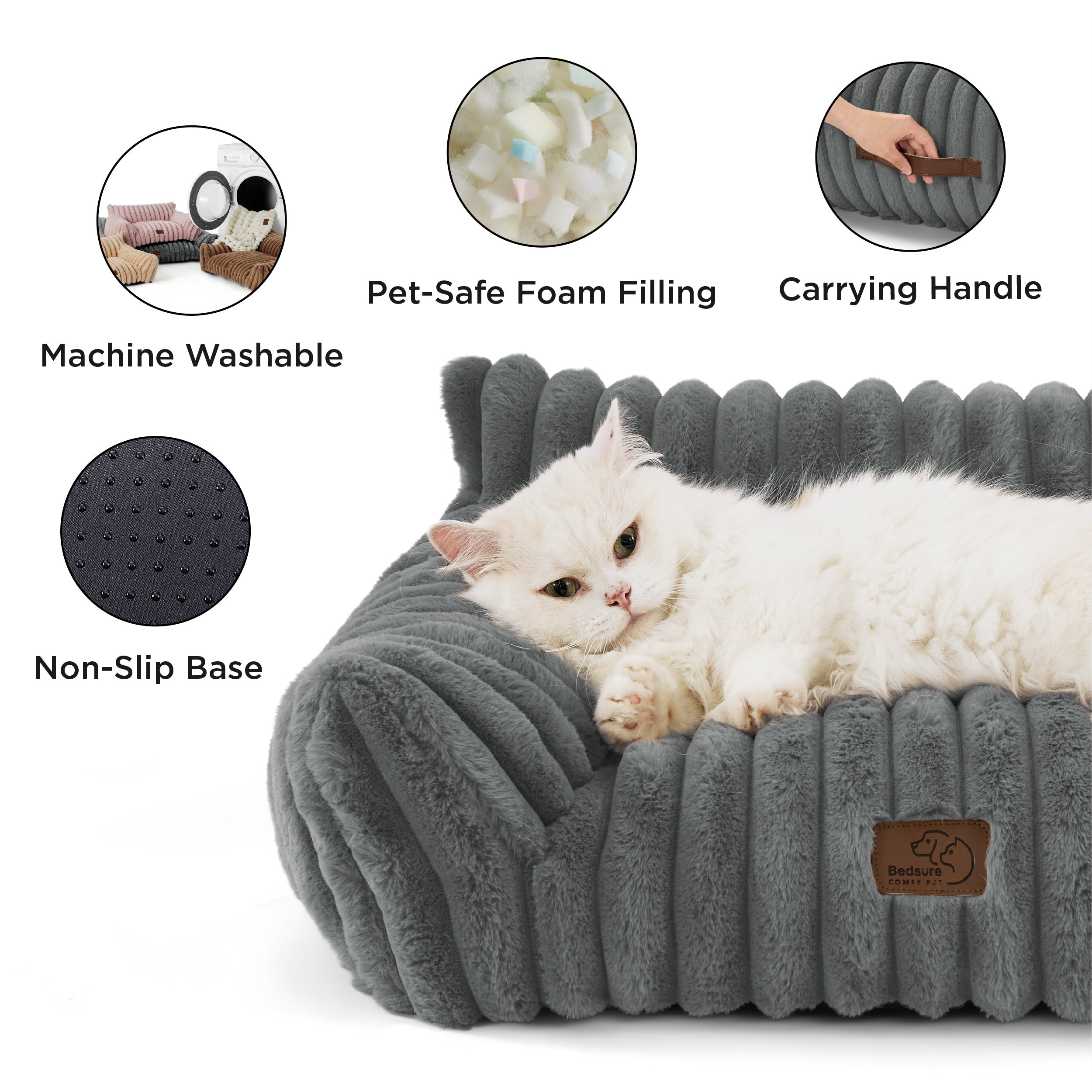 Corduroy Fleece Cat Couch