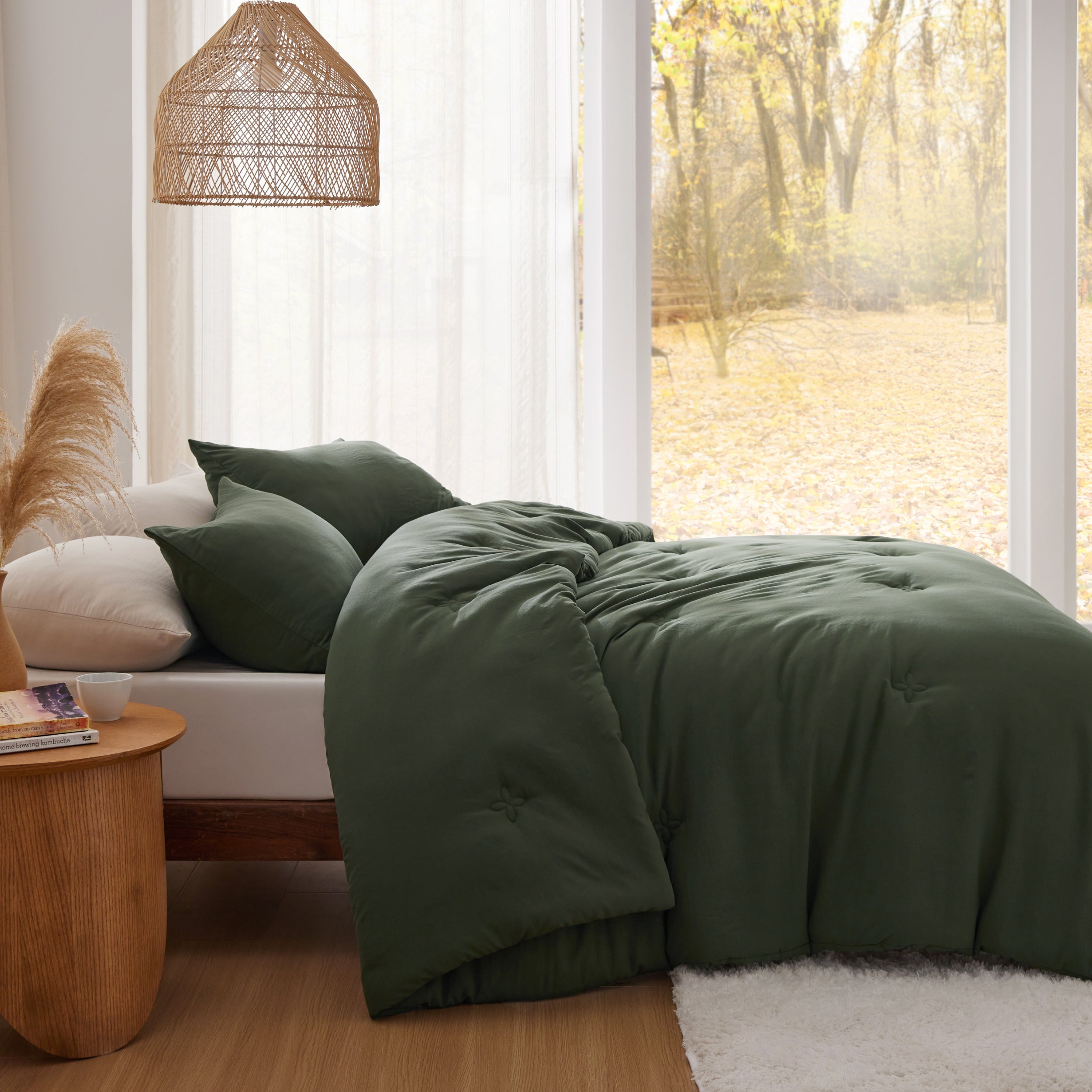 Textured Quilted Comforter Set