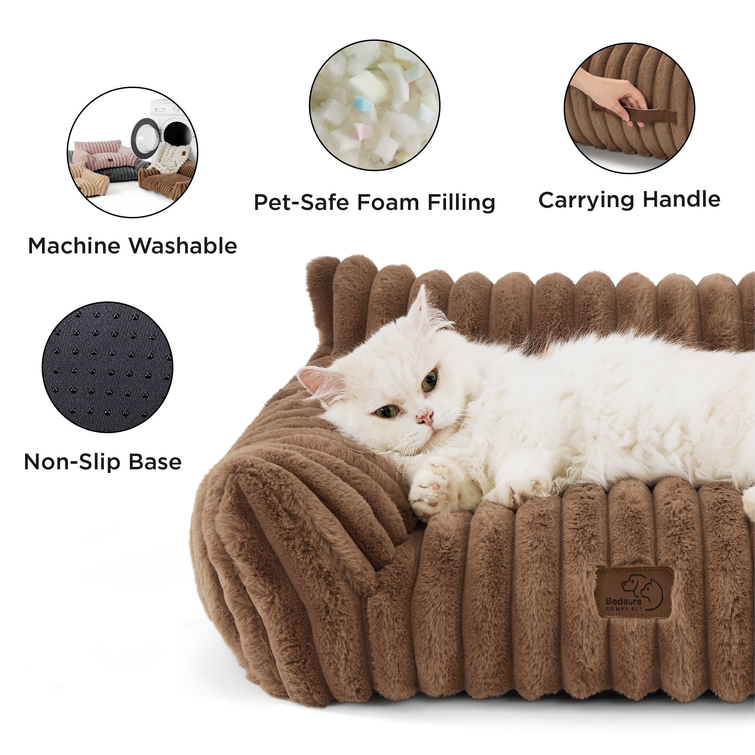 Corduroy Fleece Cat Couch