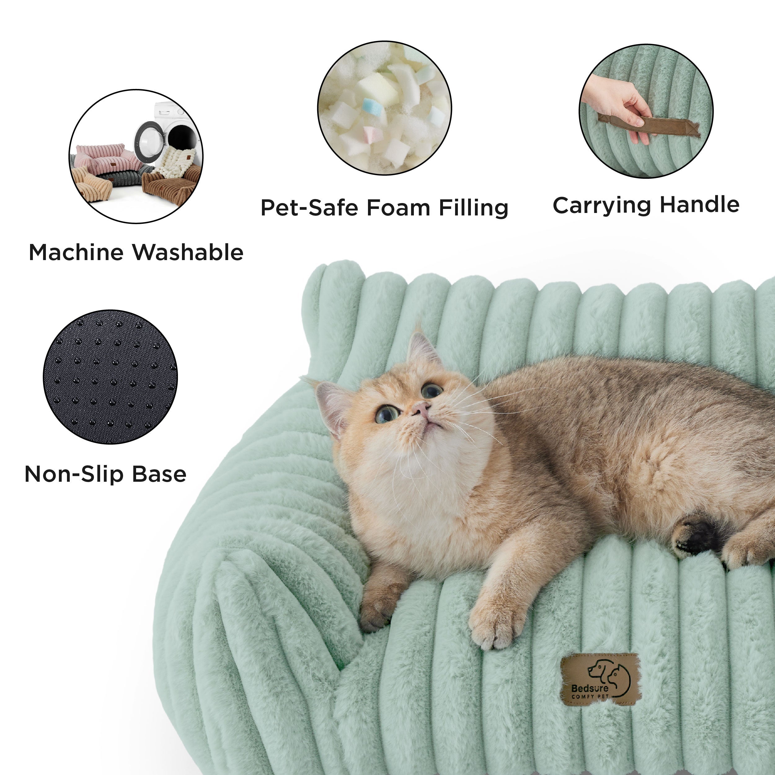 Corduroy Fleece Cat Couch