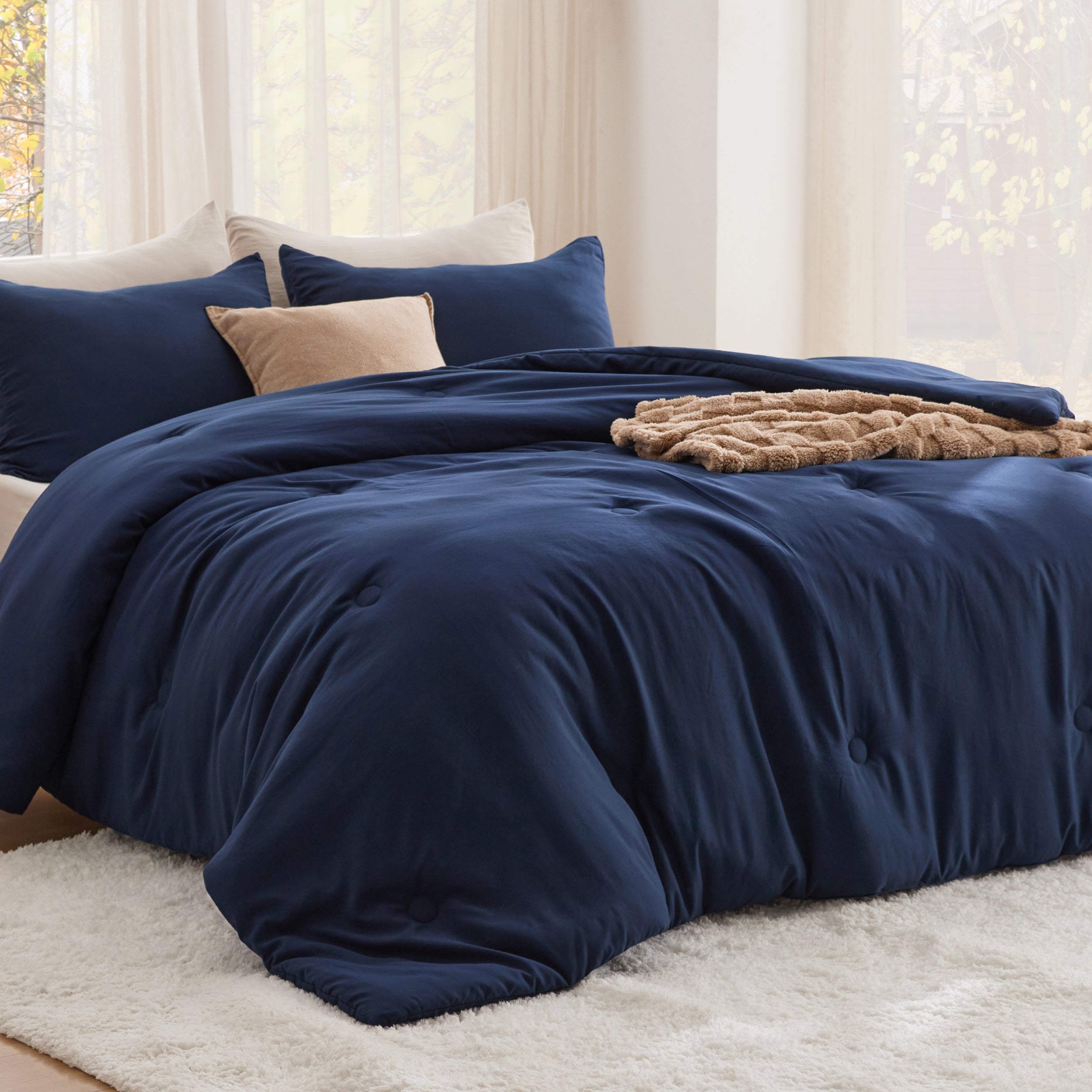 Textured Quilted Comforter Set