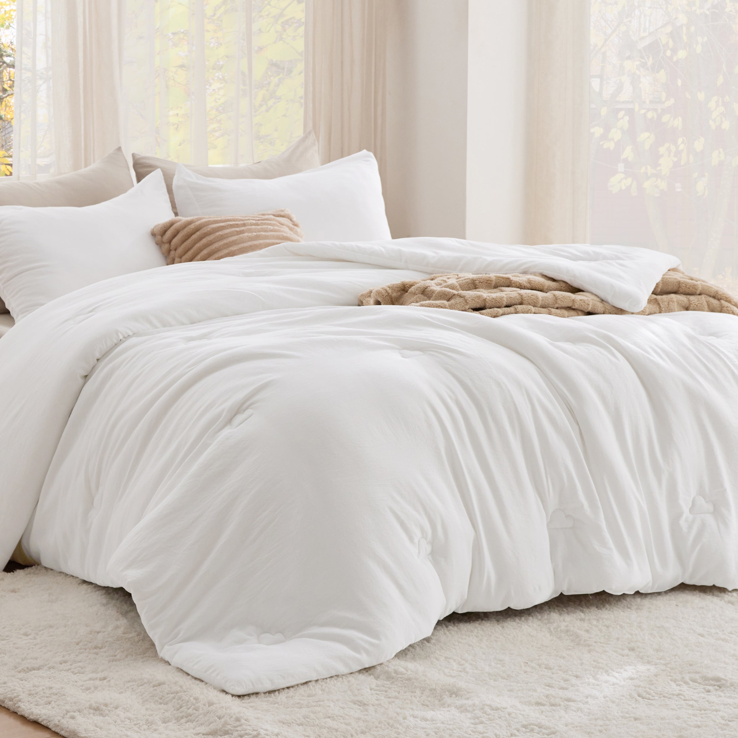 Textured Quilted Comforter Set
