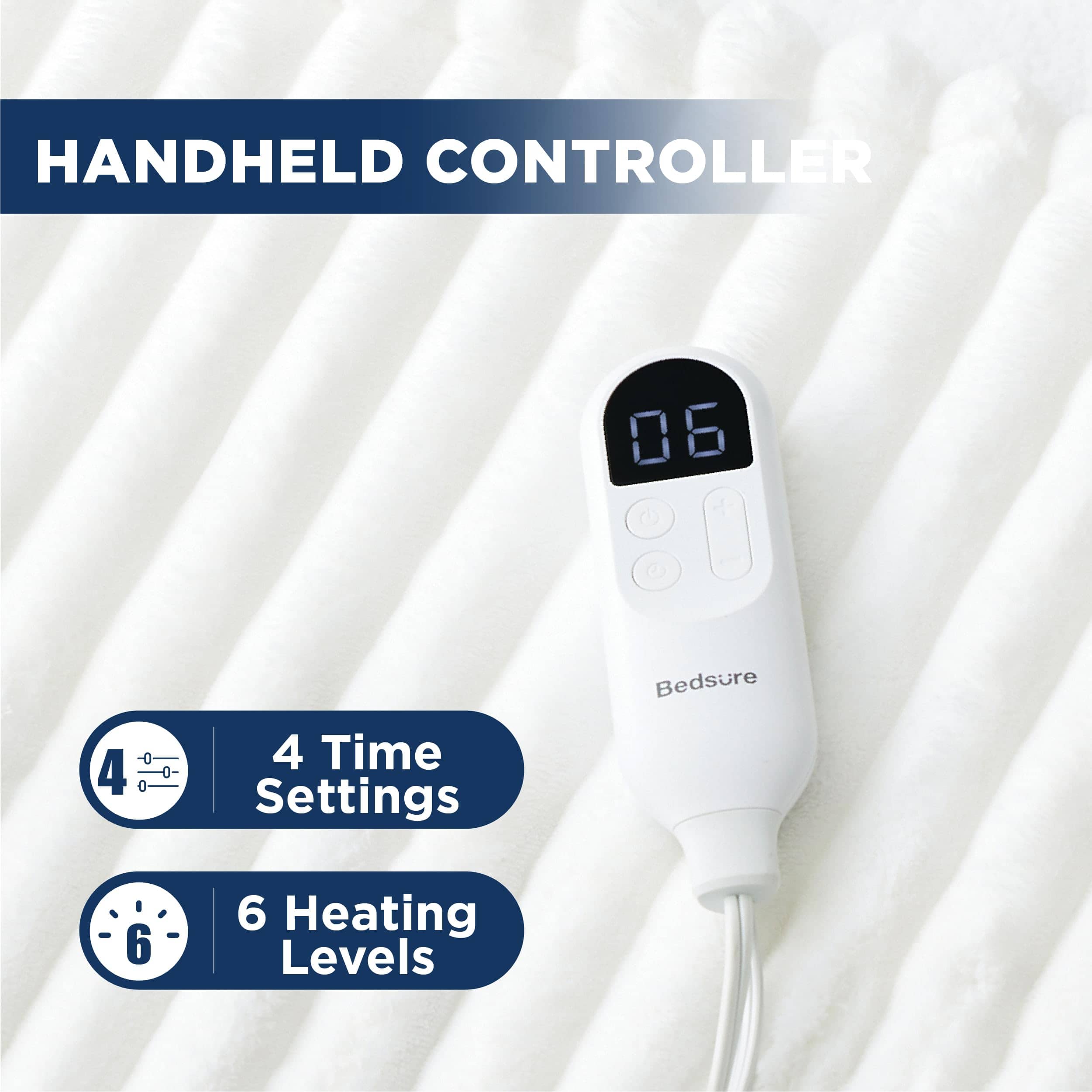 Striped Flannel Heated Blanket