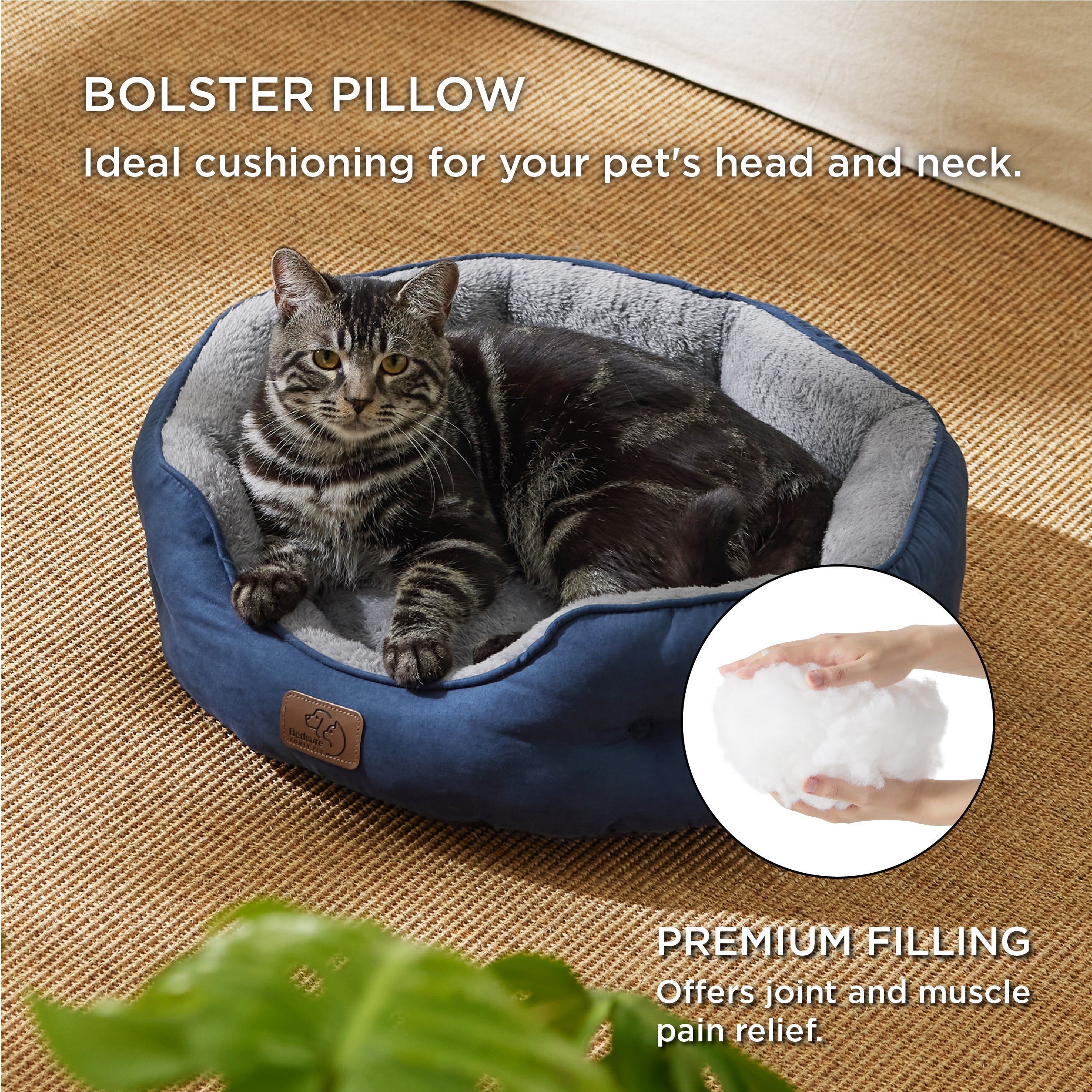 Solid Round Pet Bed