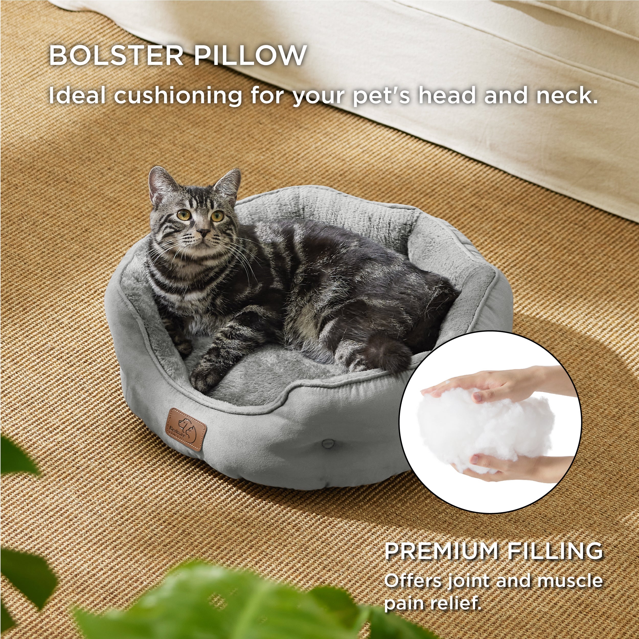 Solid Round Pet Bed