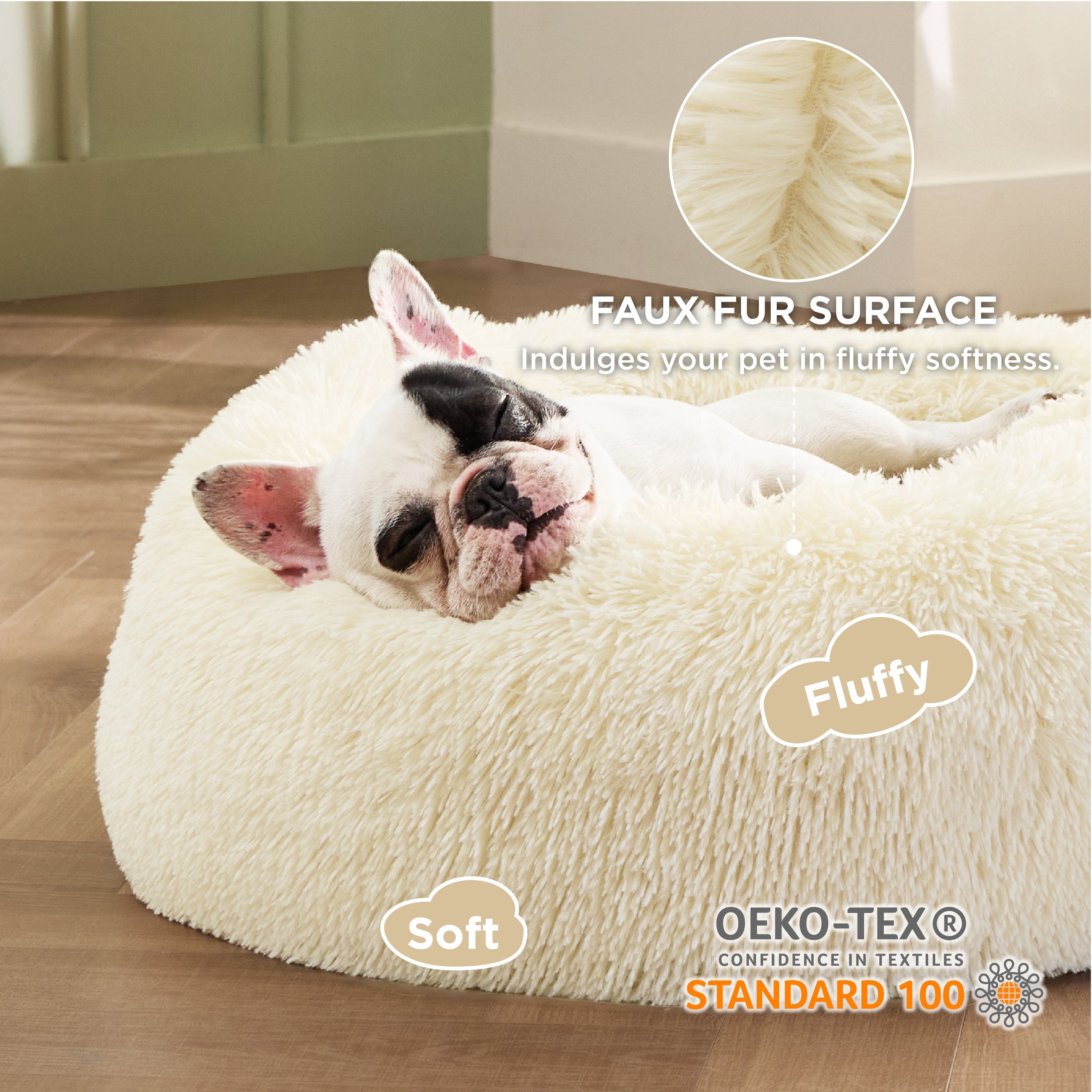 Calming Donut Bed for Dogs and Cats