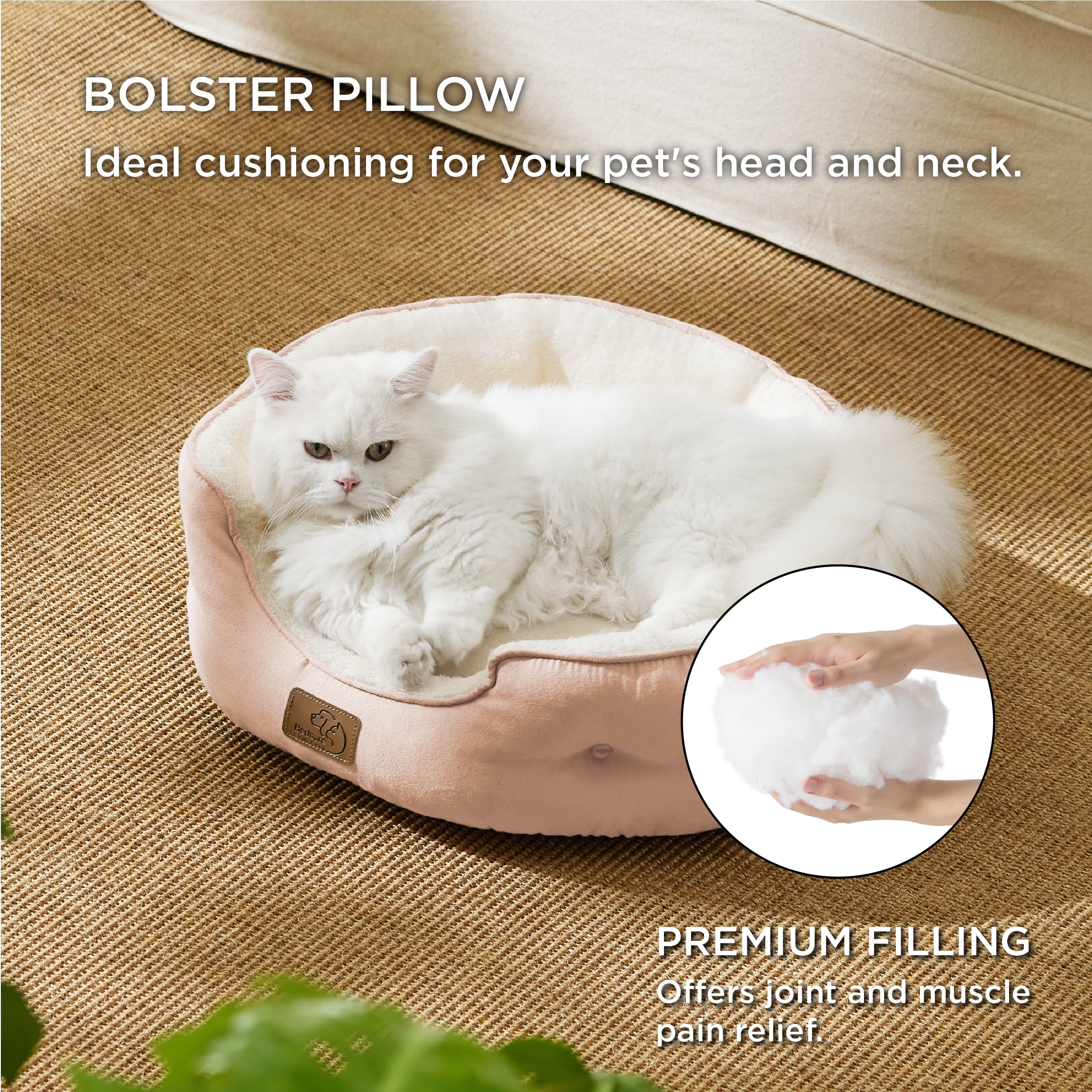 Solid Round Pet Bed