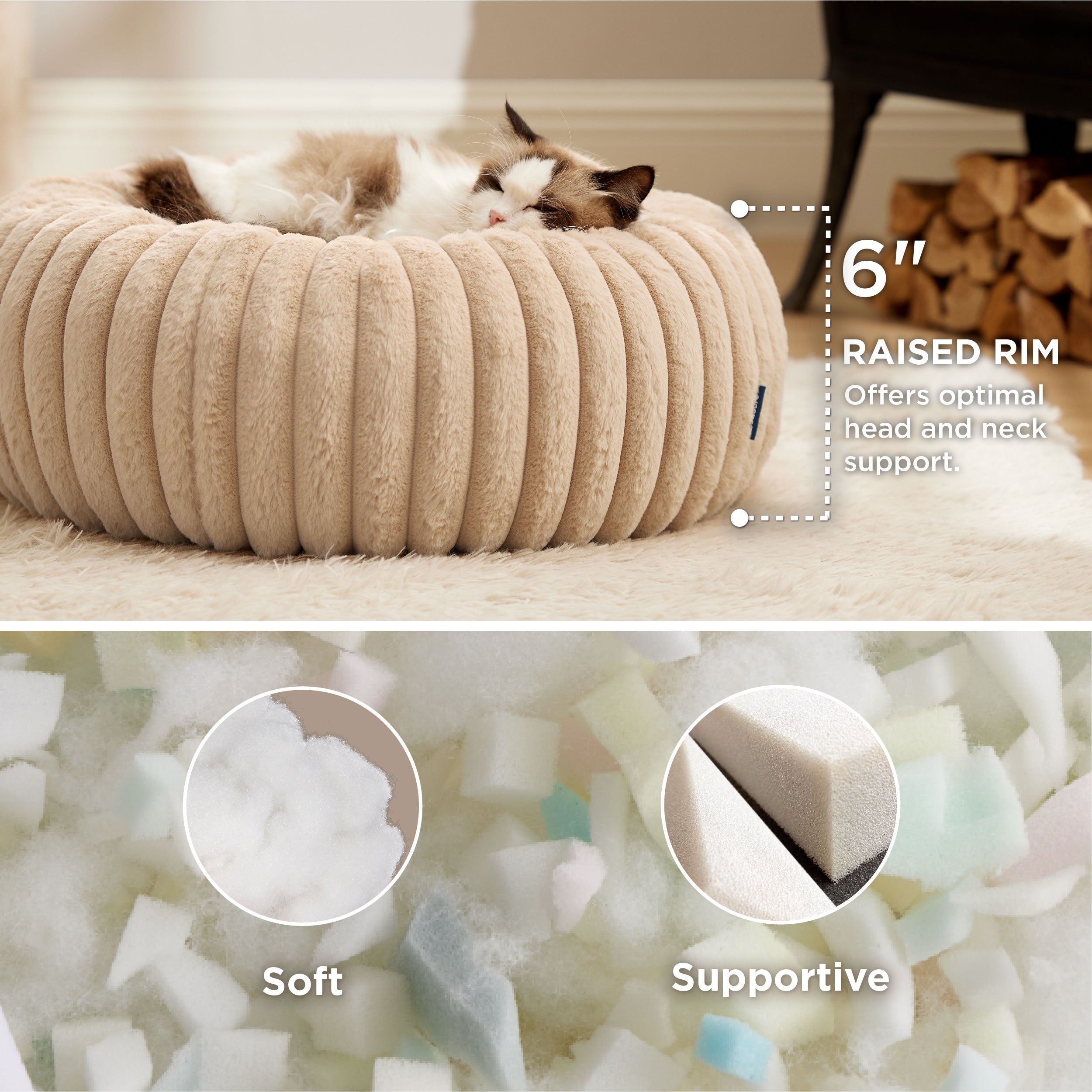 Corduroy Round Pet Bed