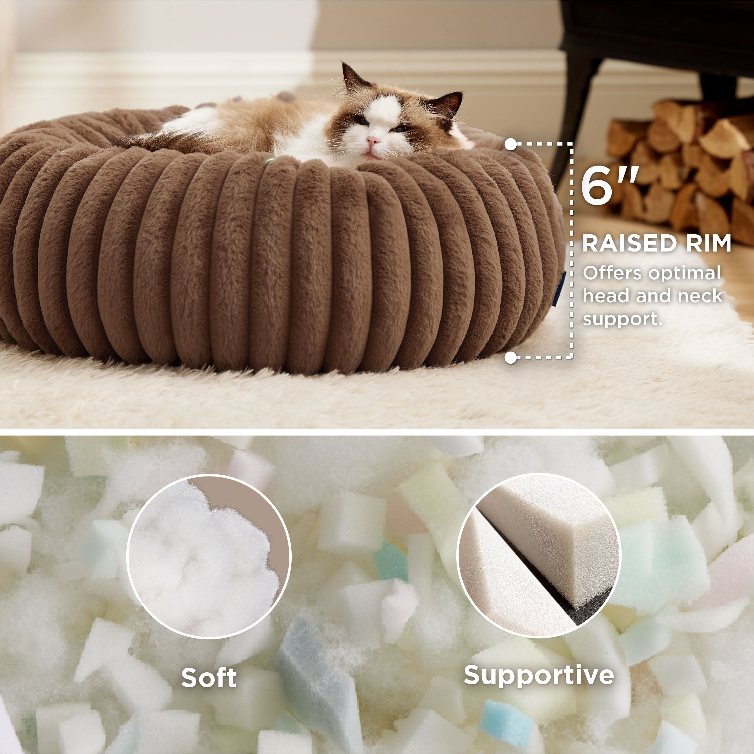 Corduroy Round Pet Bed