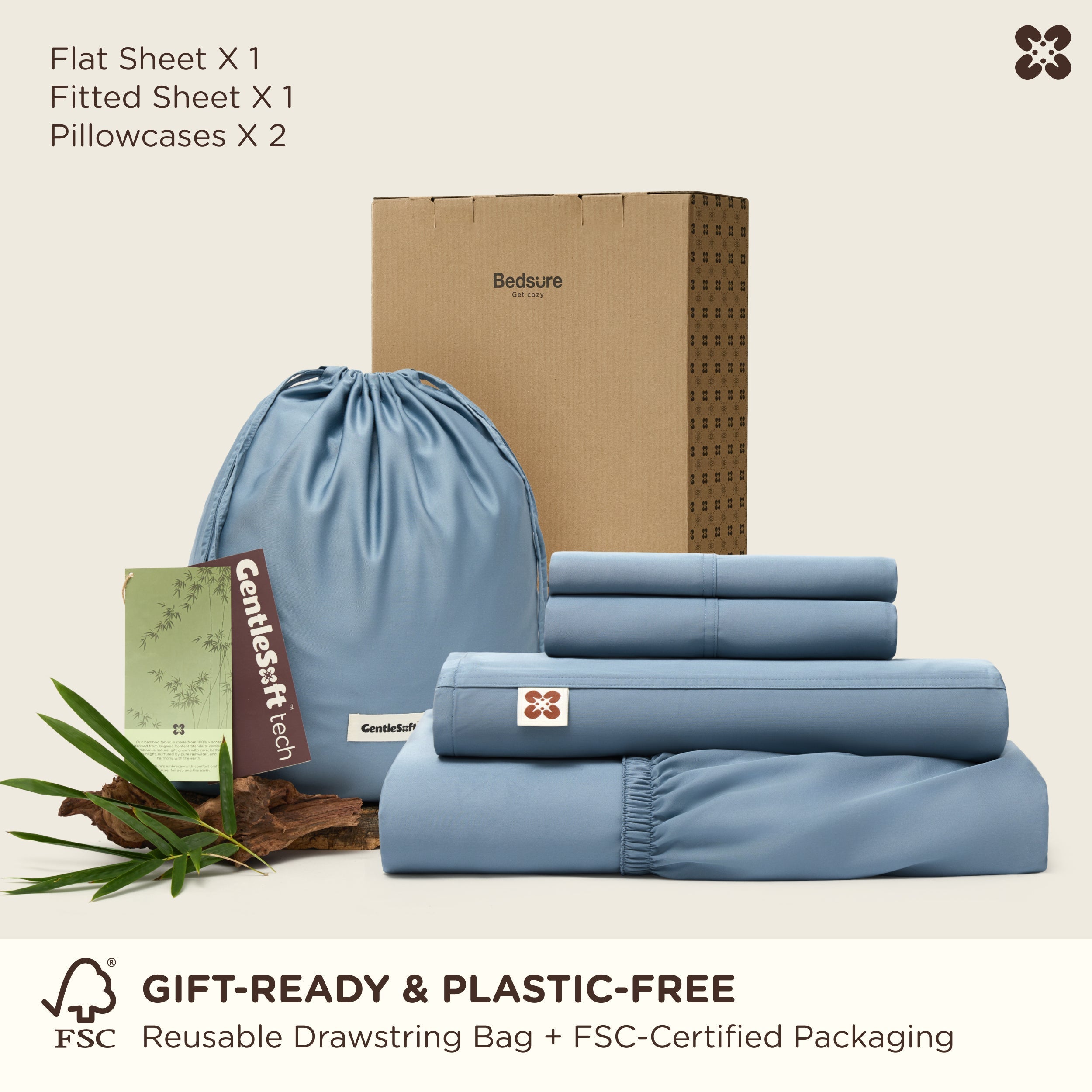 GentleSoft® Organically Grown Bamboo Viscose Sheet Set