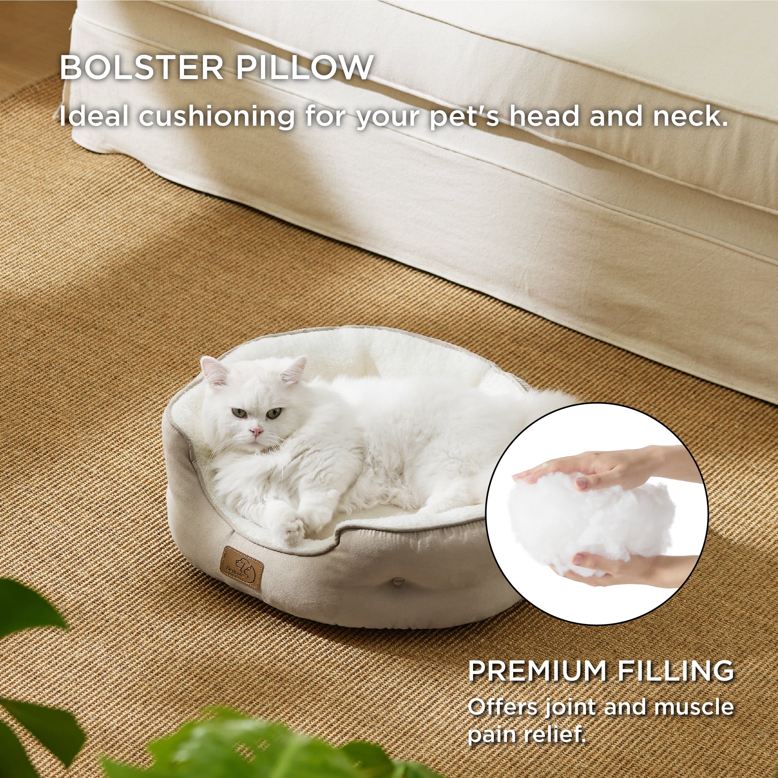 Solid Round Pet Bed