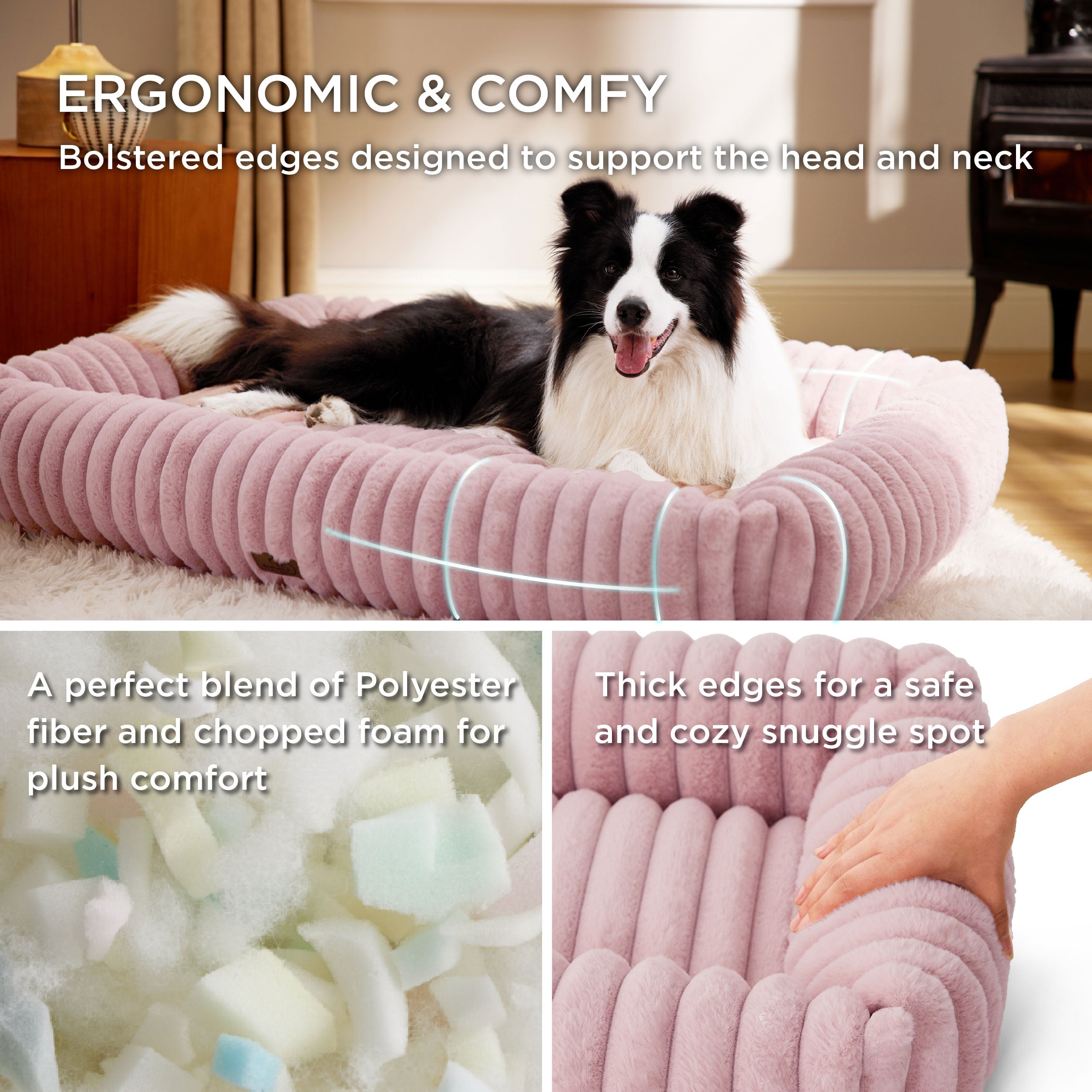 Corduroy Fleece Pet Bed