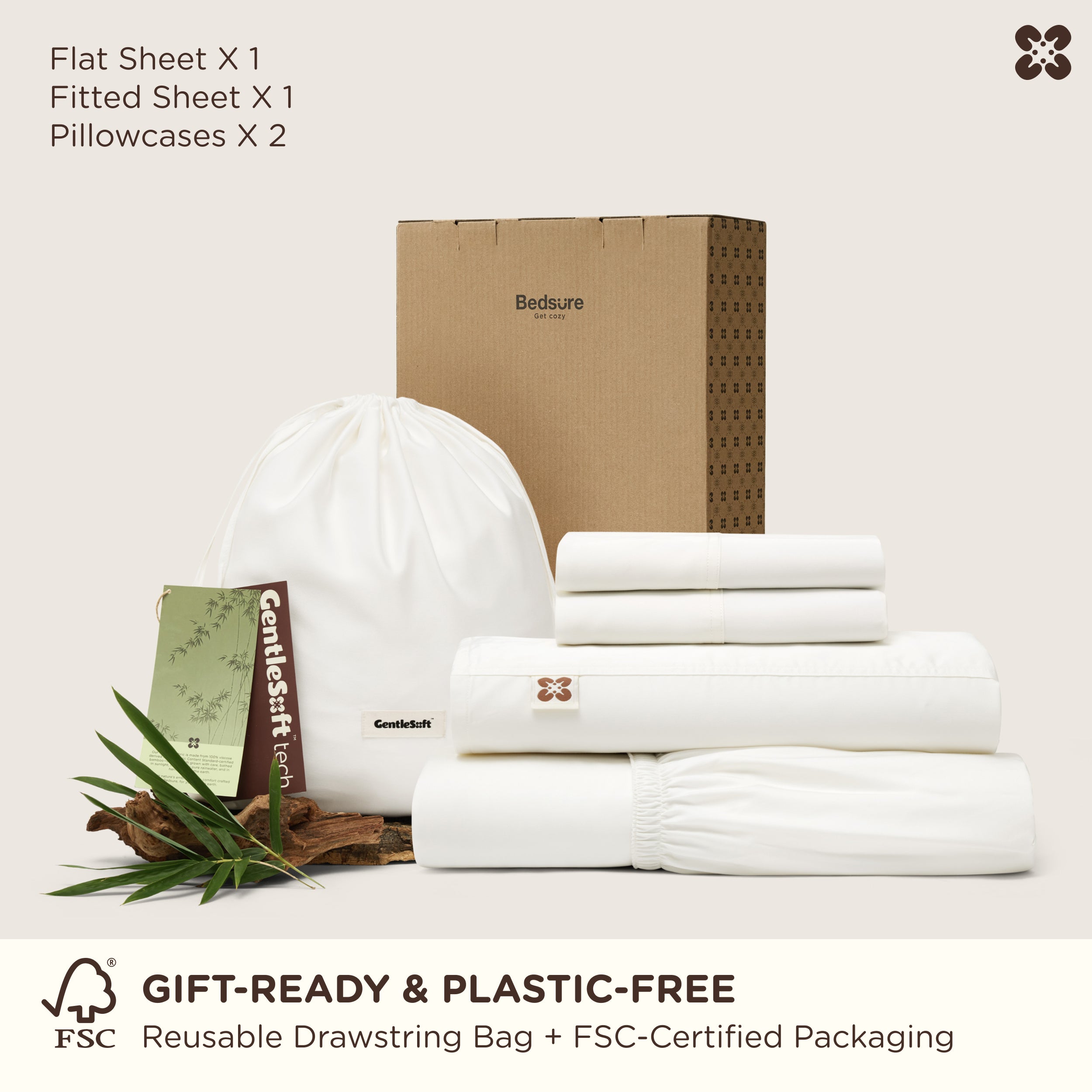 GentleSoft® Organically Grown Bamboo Viscose Sheet Set