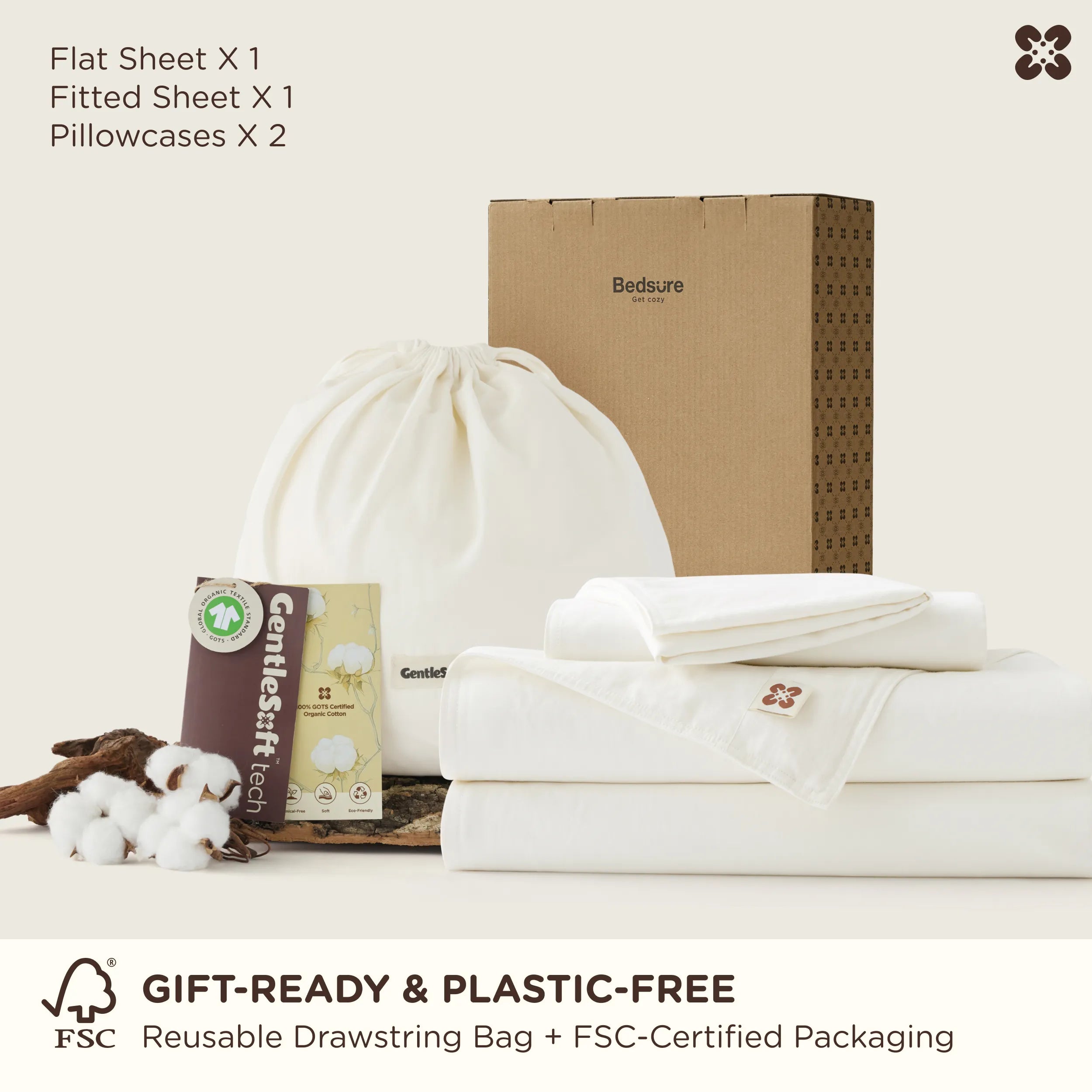 GentleSoft® Organic Cotton Duvet Cover Set