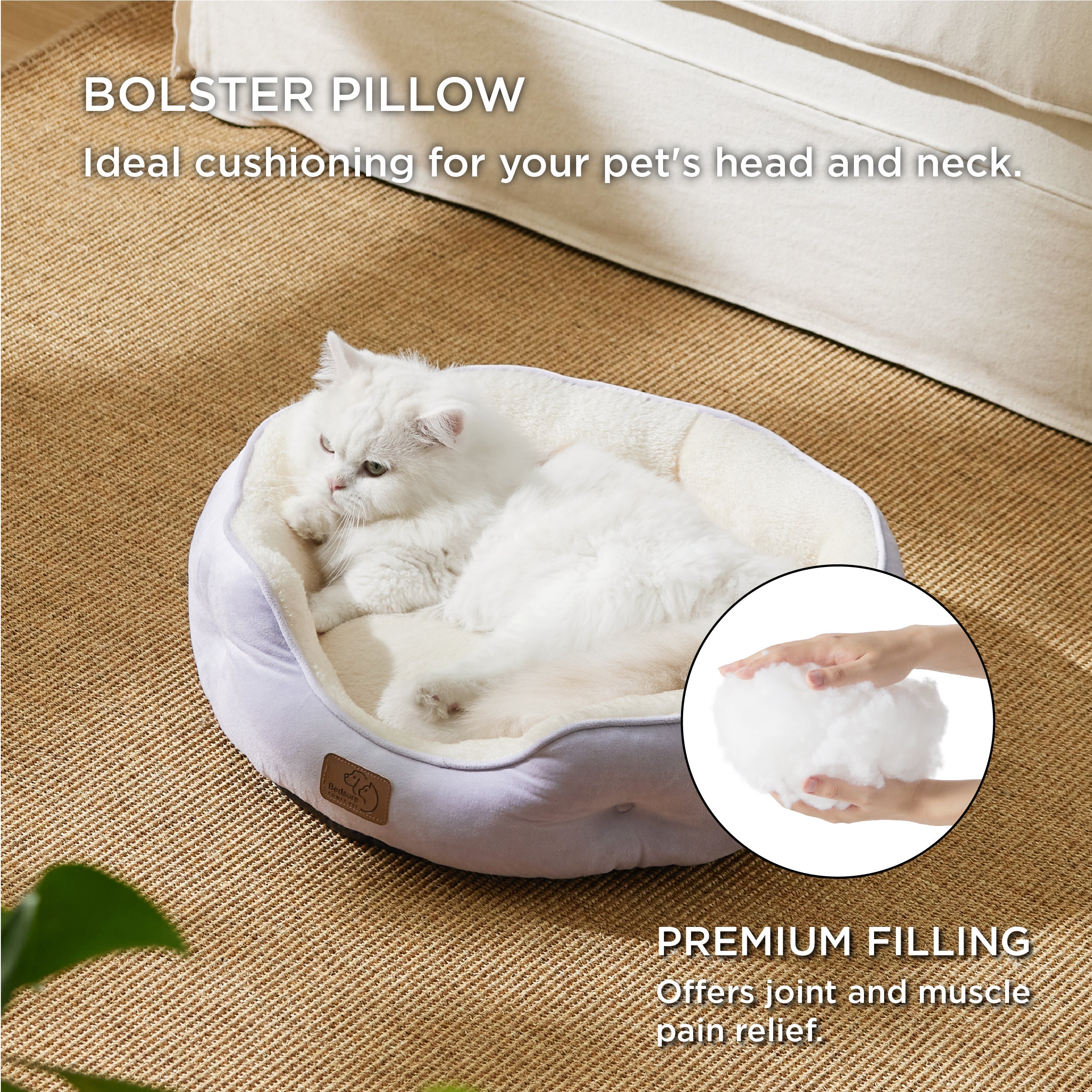 Solid Round Pet Bed