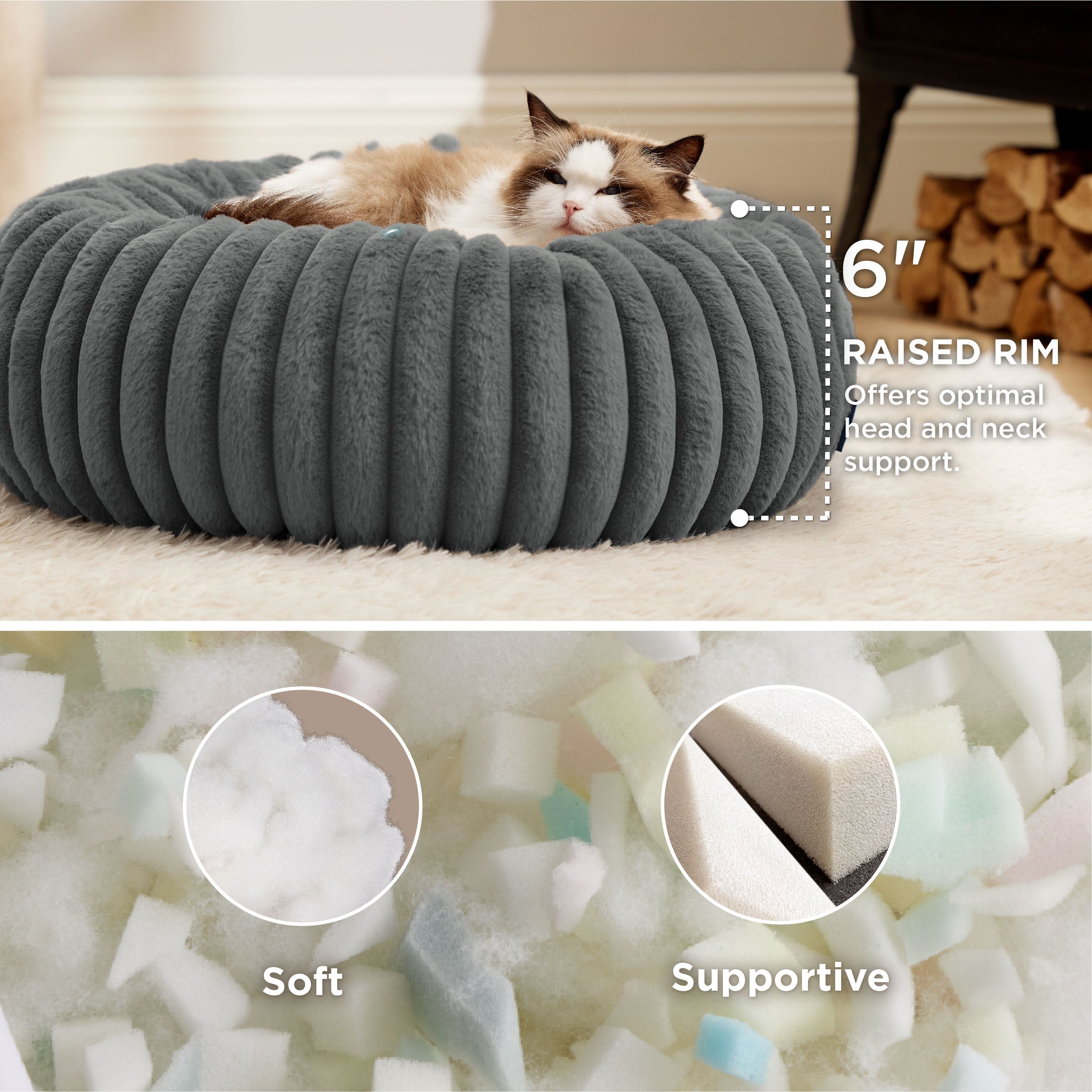 Corduroy Round Pet Bed