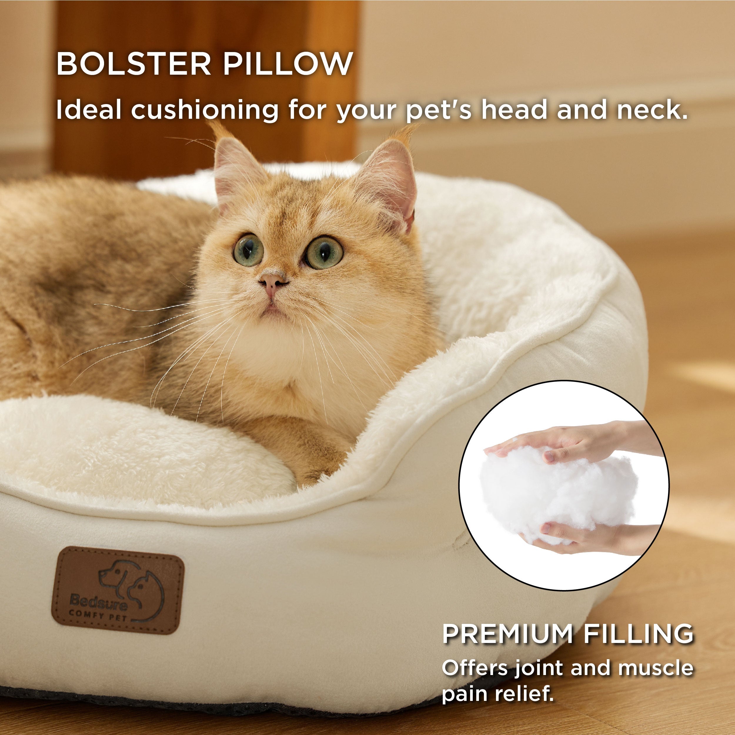 Solid Round Pet Bed