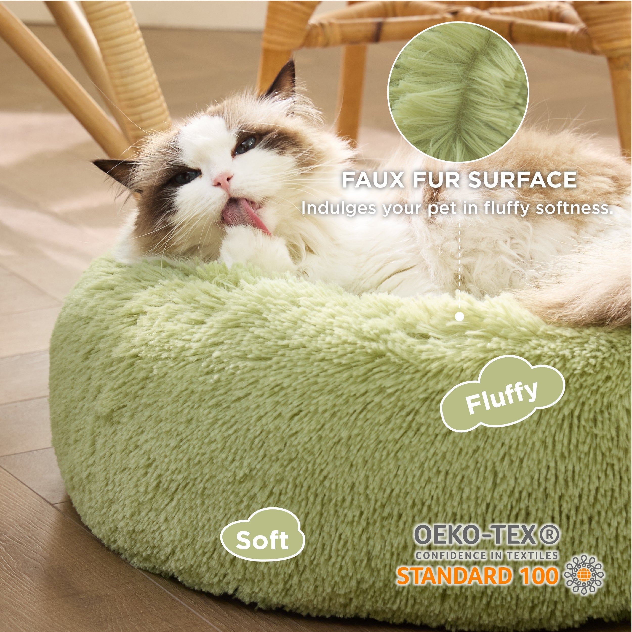 Calming Donut Bed for Dogs and Cats