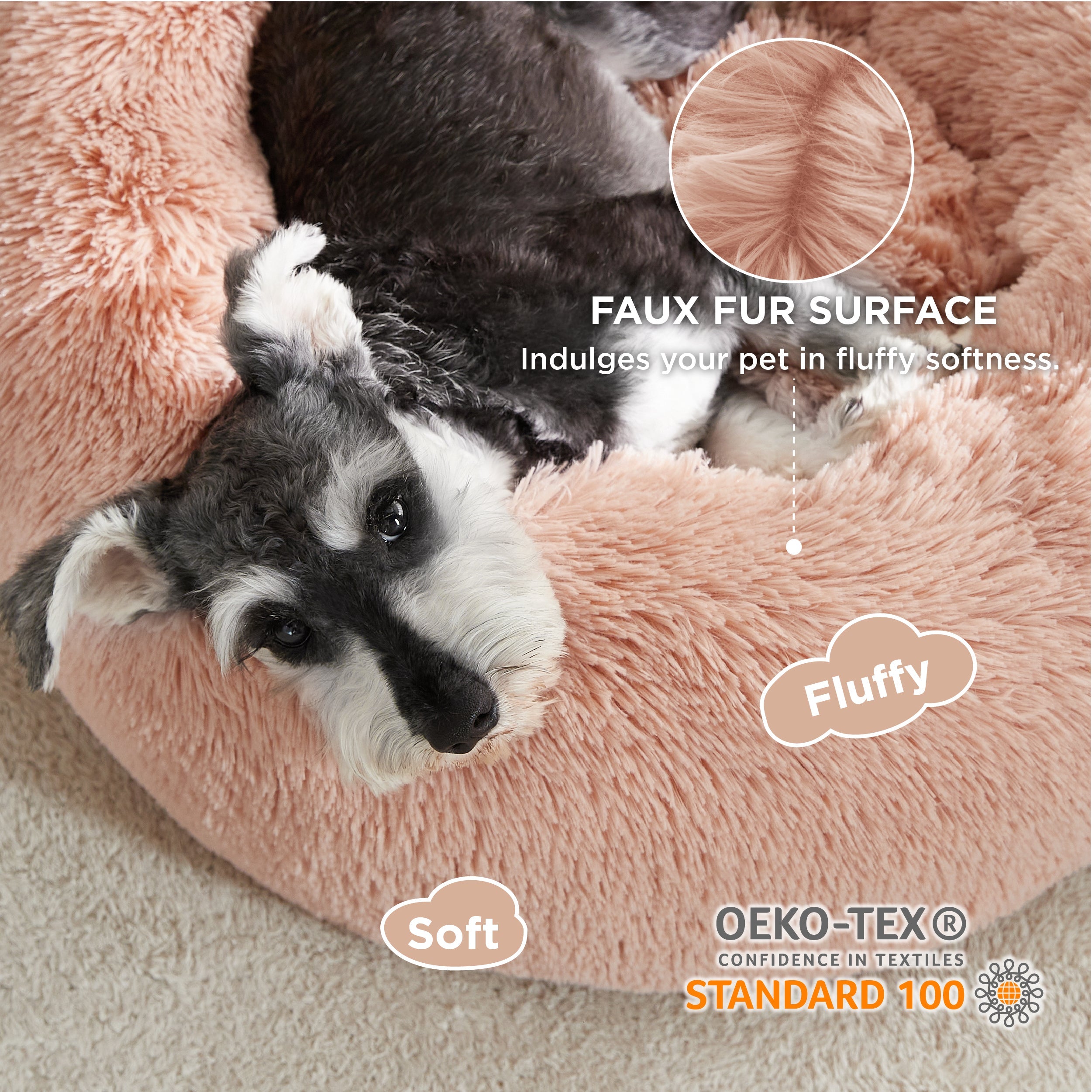 Calming Donut Bed for Dogs and Cats