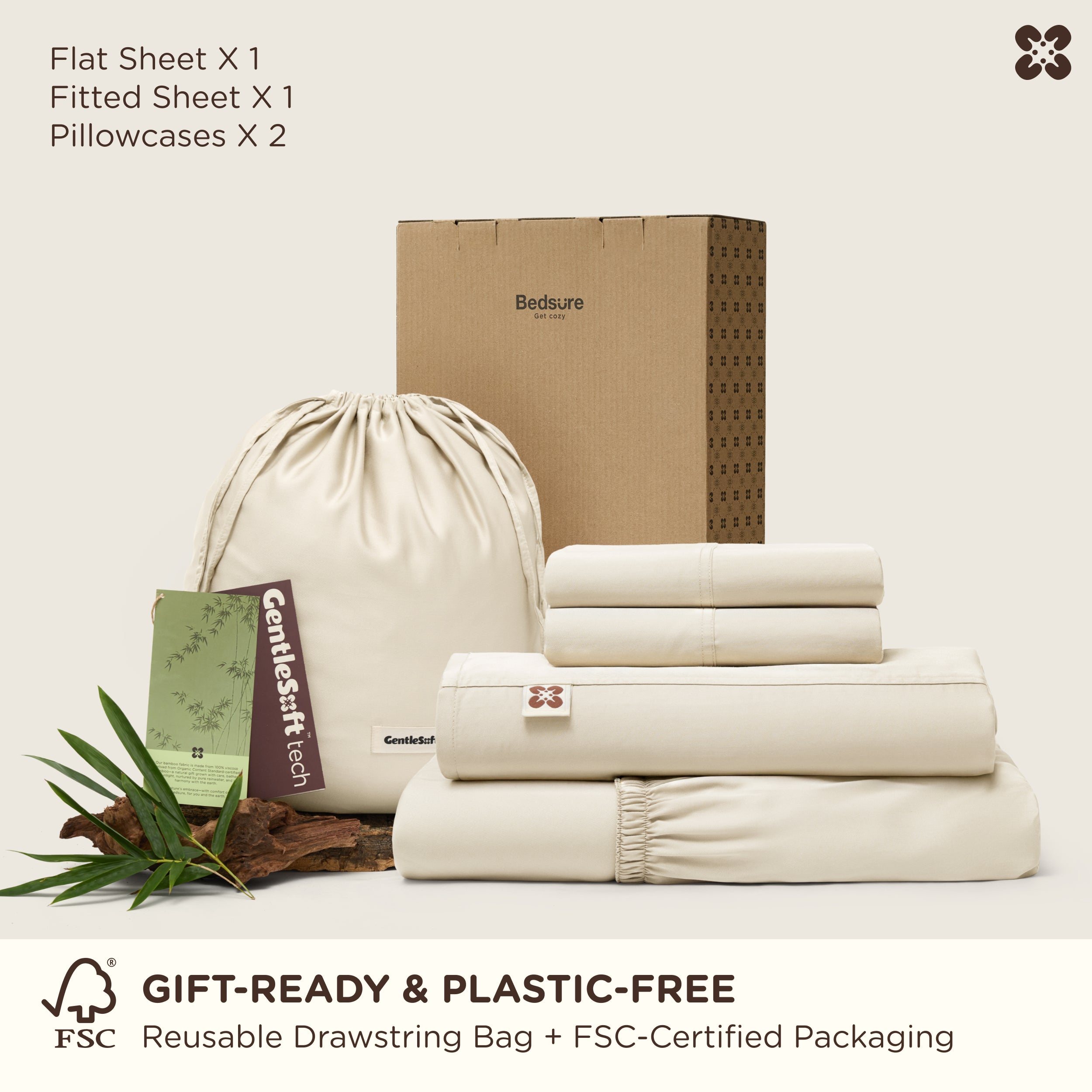 GentleSoft® Organically Grown Bamboo Viscose Sheet Set