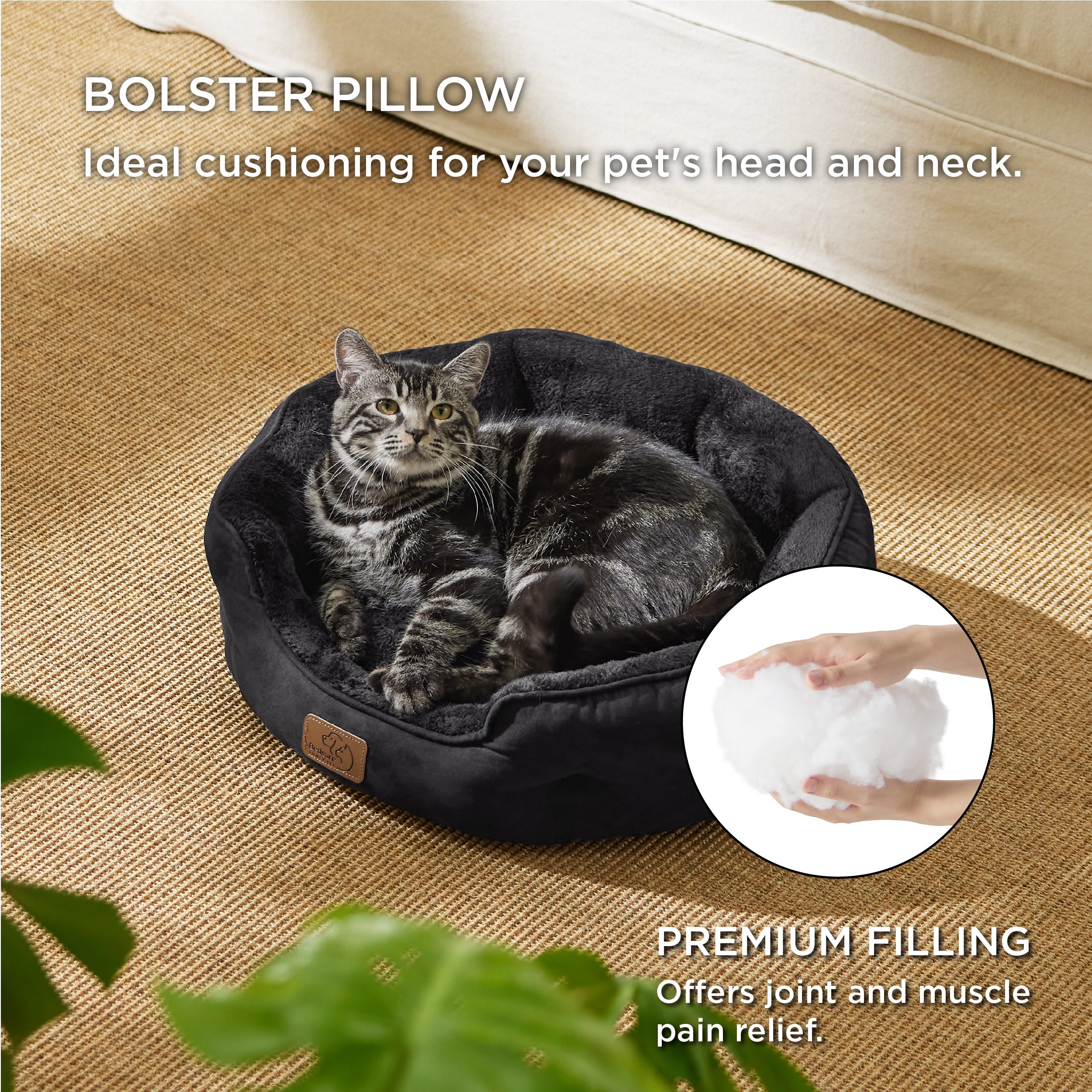 Solid Round Pet Bed